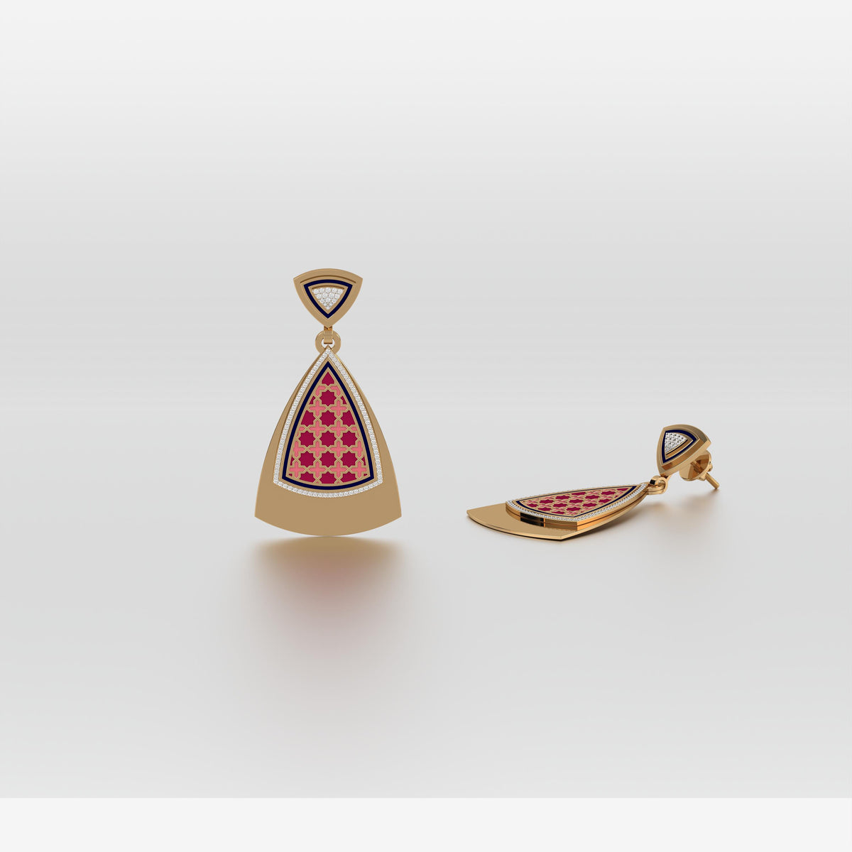 #Pattern & Color_Moroccan Zellij Cardinal Red