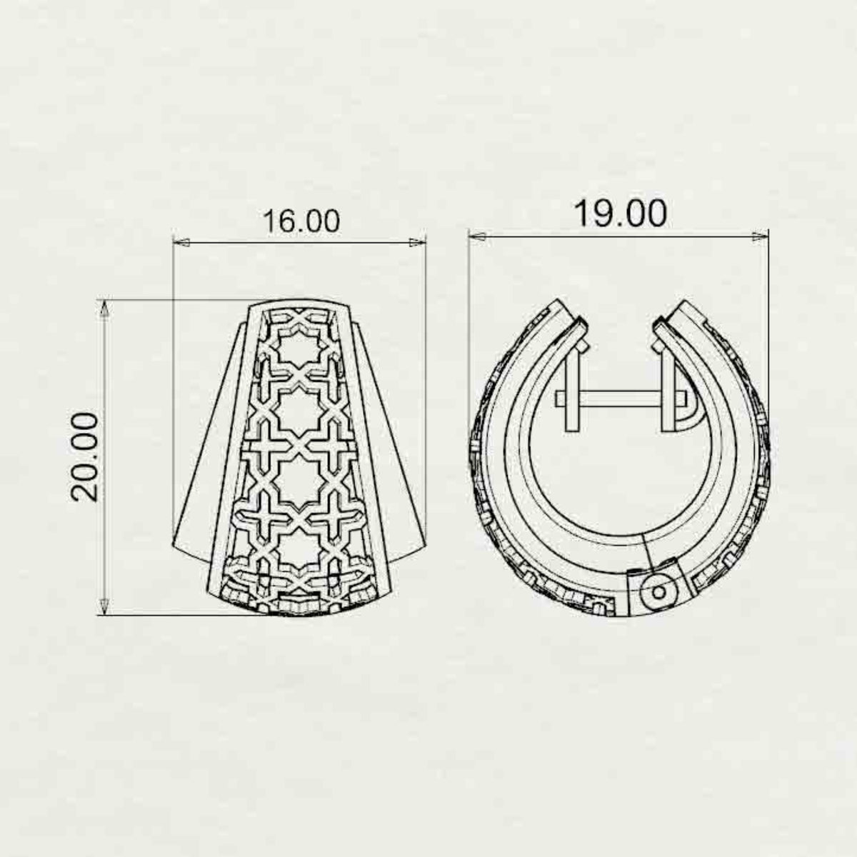 Selina Plain Gold Tapered Hoops - small