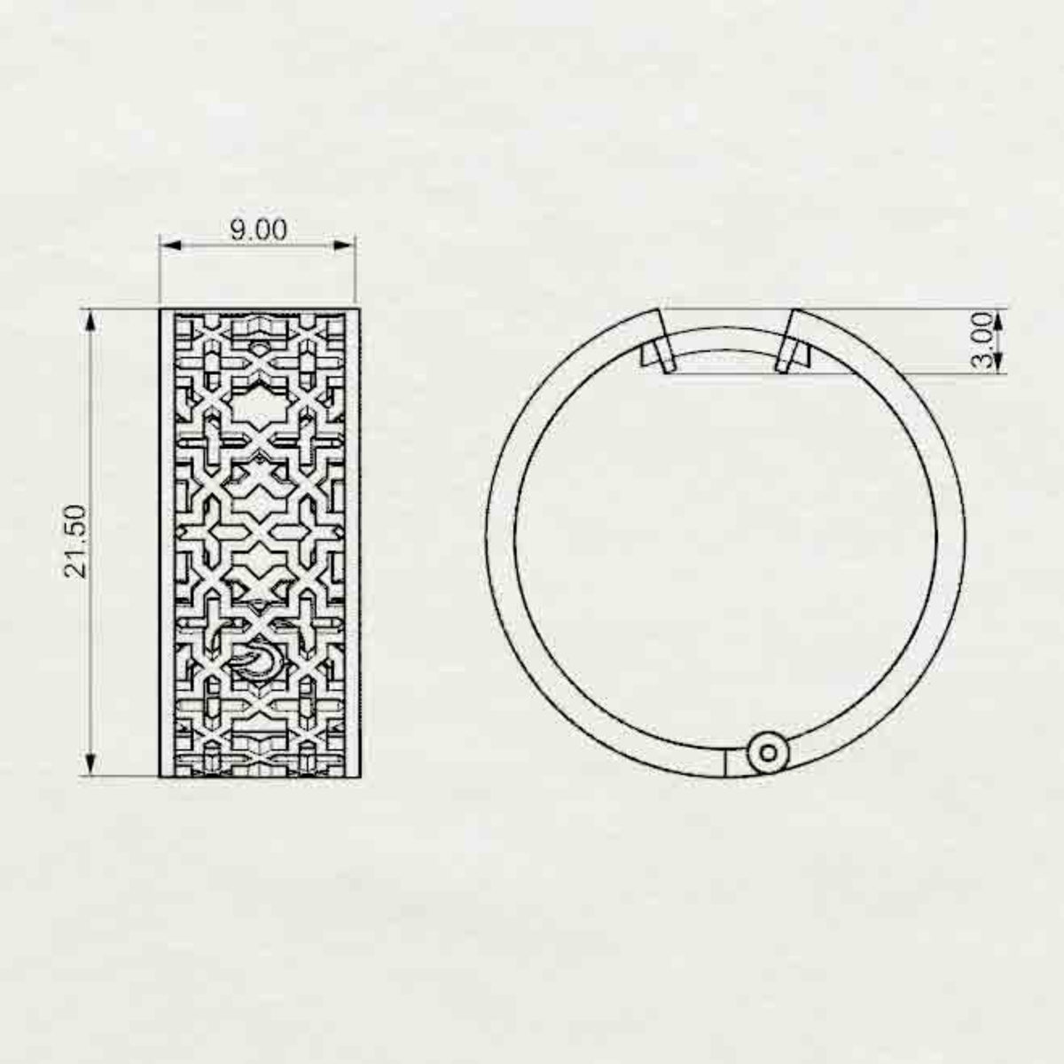 Emira Perforated Plain Gold Hoops - Medium