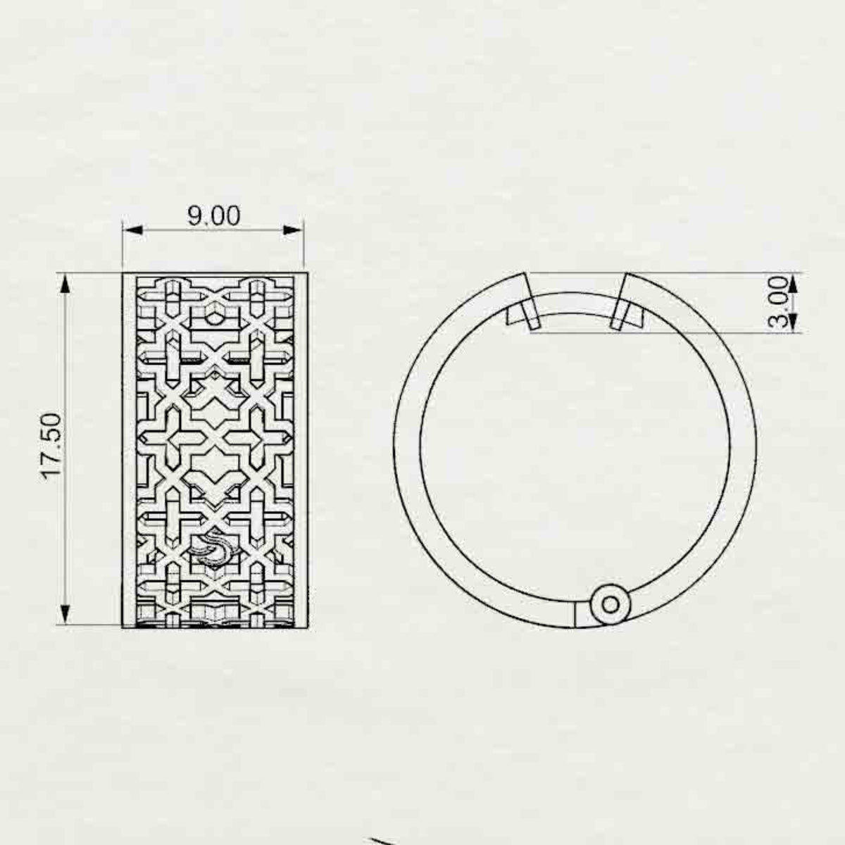 Emira Perforated Plain Gold Hoops - Small