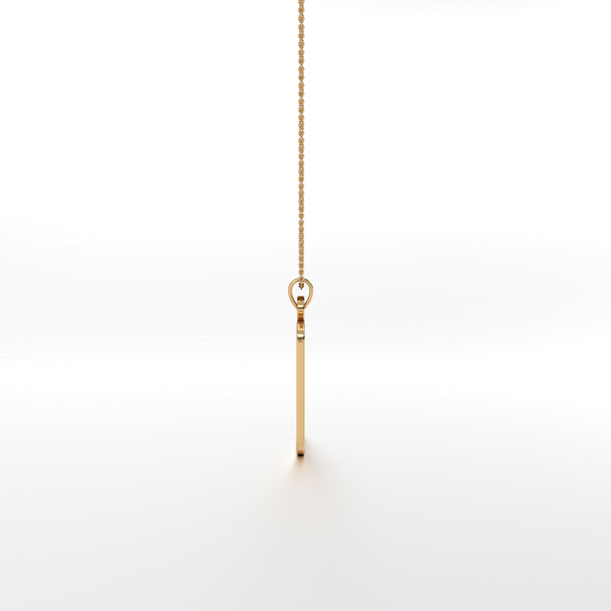 Padma Ganesha - Square Gold Pendant