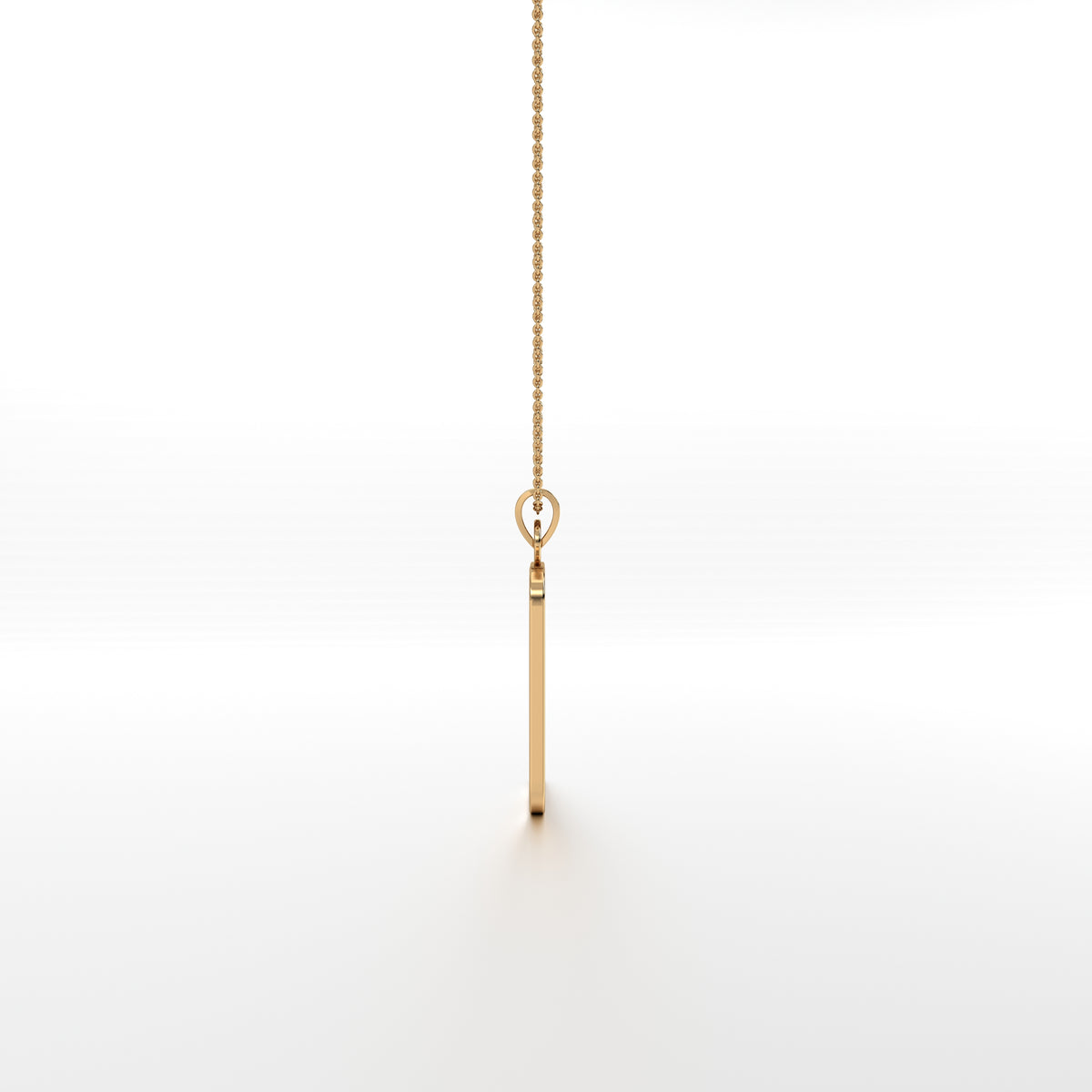 Padma Ganesha - Square Gold Pendant with Diamond Detailing