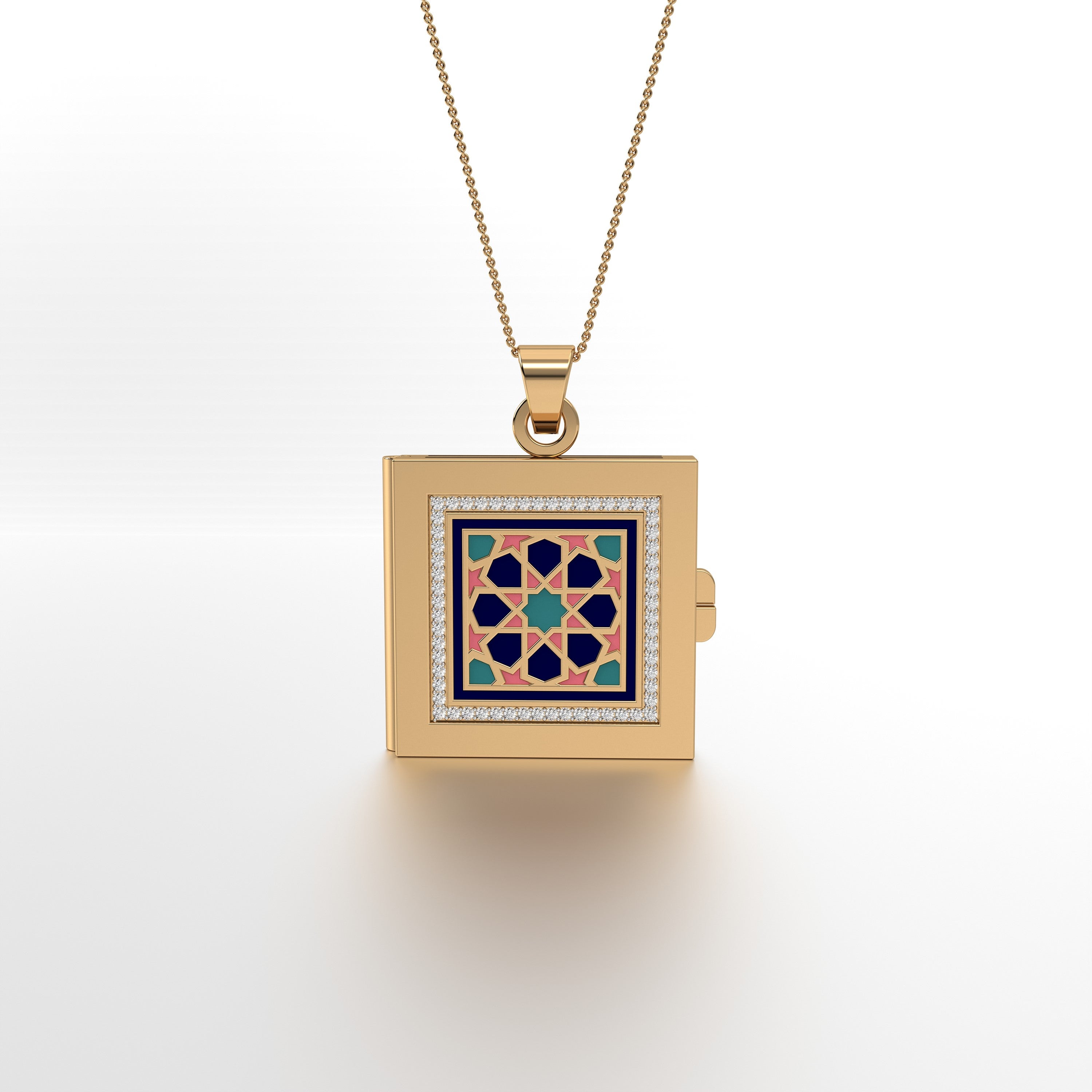 #Pattern & Color_Arabesque Rosette Pastel Turquoise