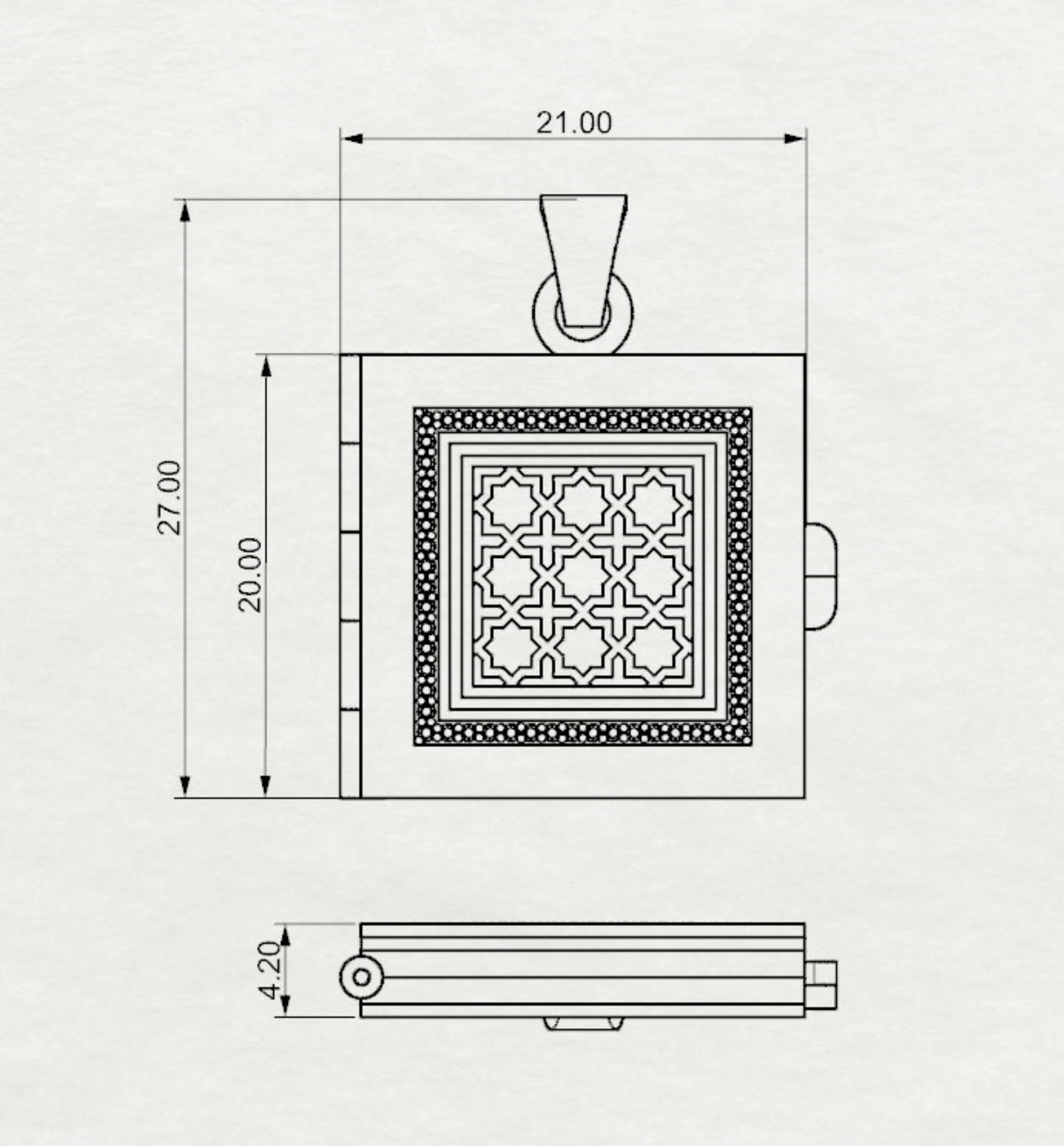 Mehr Locket - Square Medium
