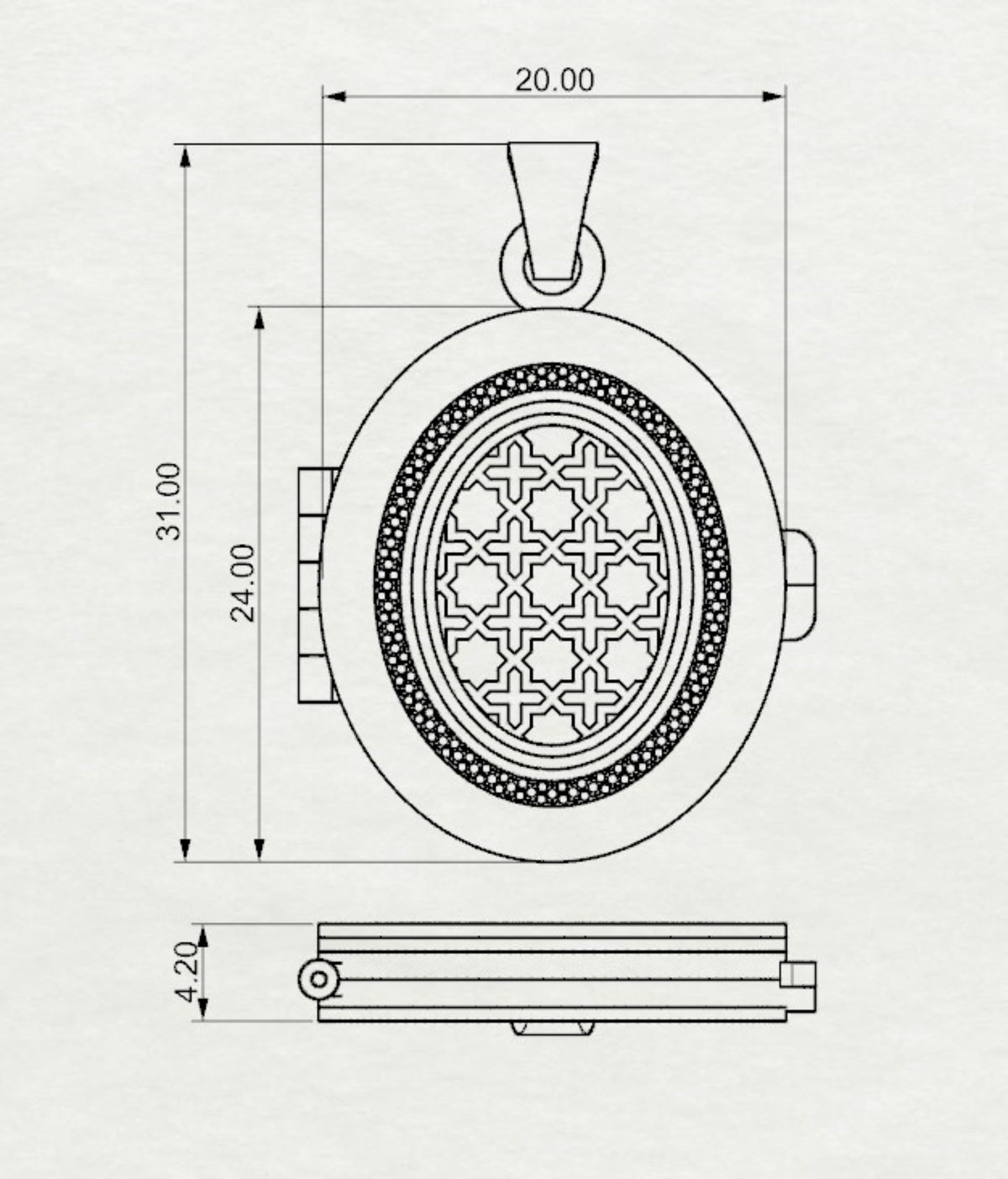 Mehr Locket - Oval Medium