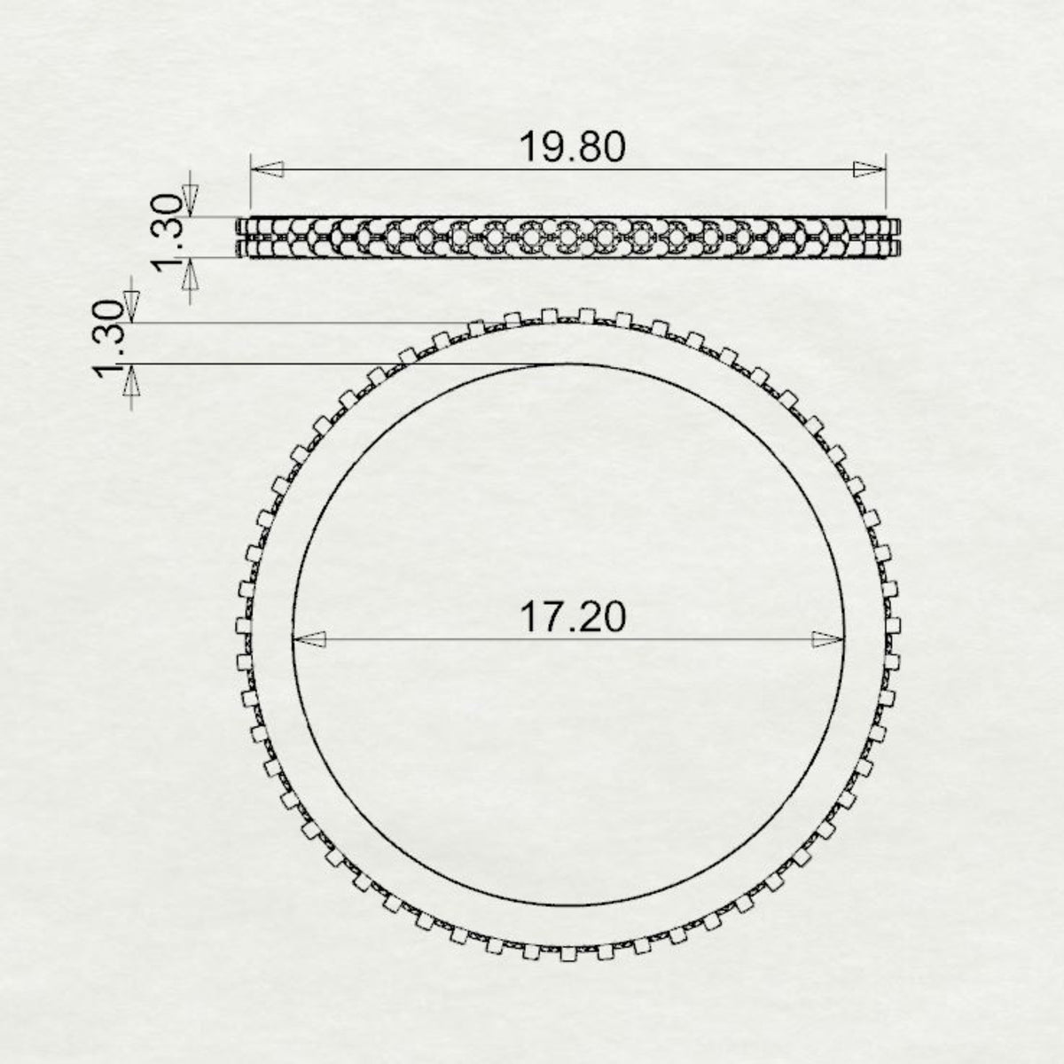 Single line Diamond Ring Medium