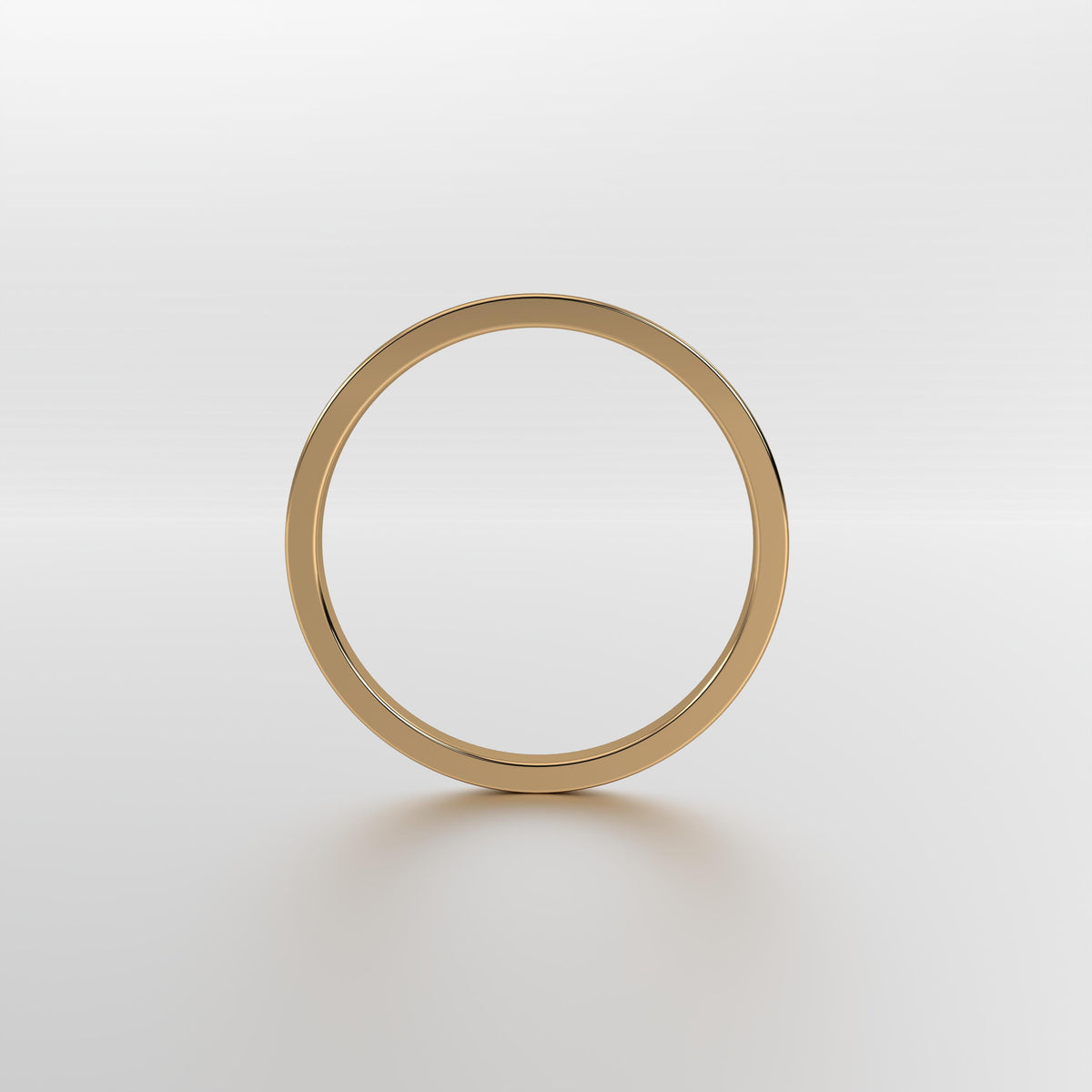 Single Line Plain Gold Ring Medium