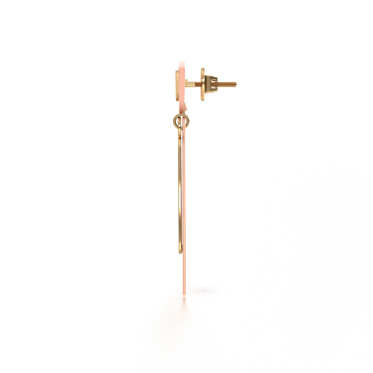 Gulsen - Plain Gold Trillion Double Danglers - Medium