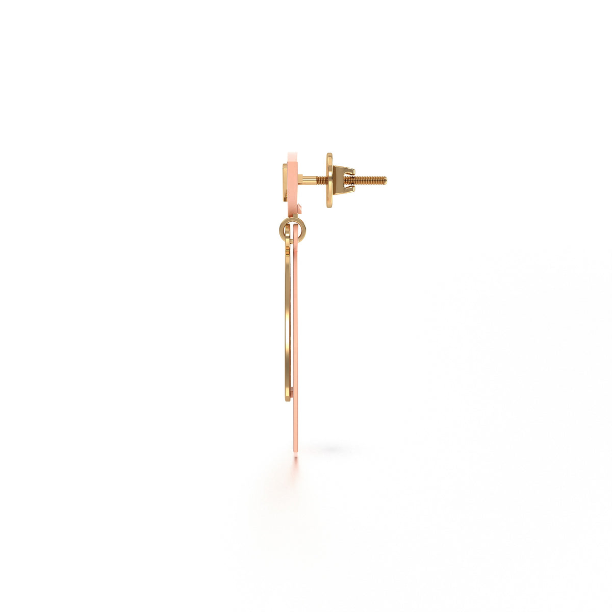 Gulsen - Plain Gold Trillion Double Danglers - Small