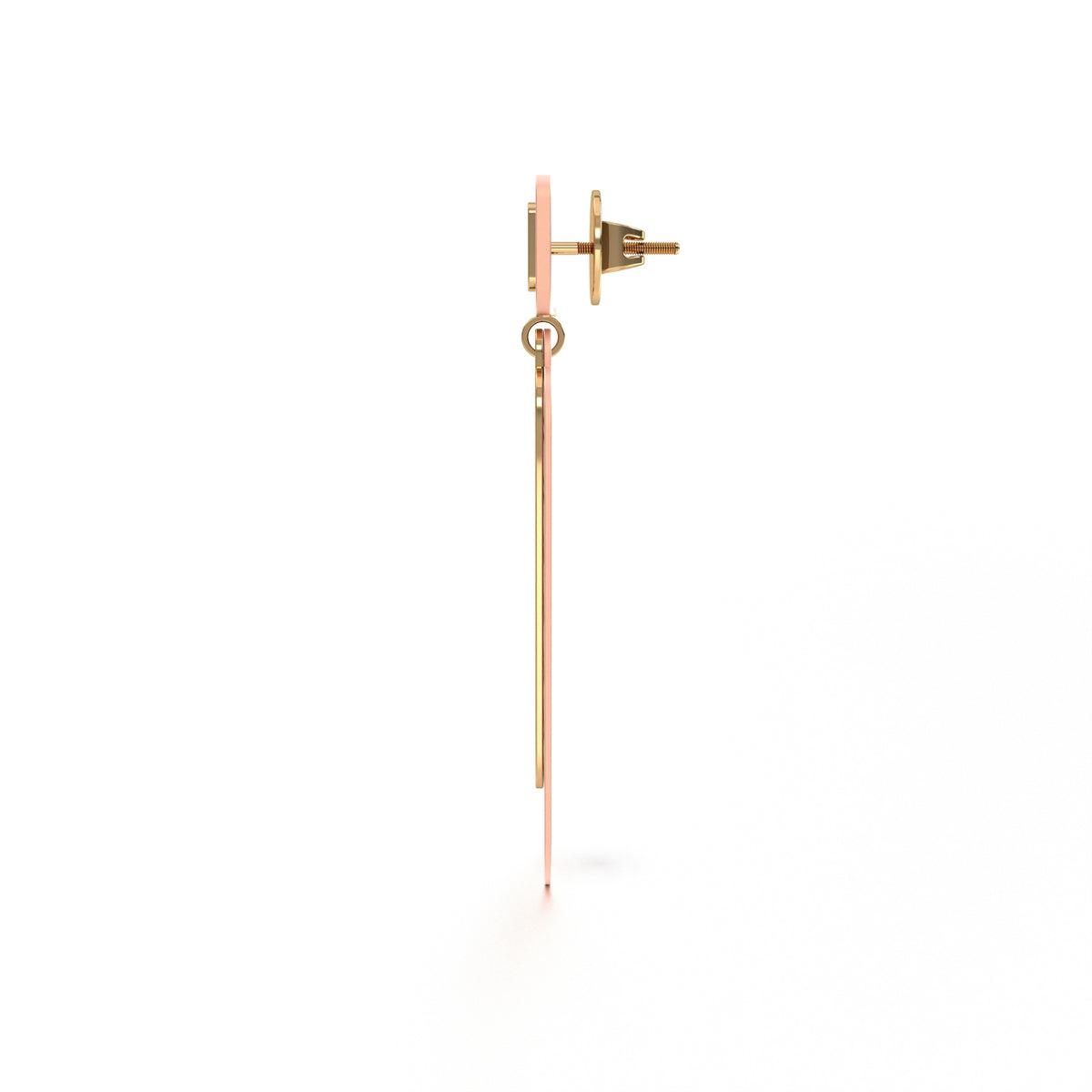 Gulsen - Plain Gold Bar Double Danglers - Large