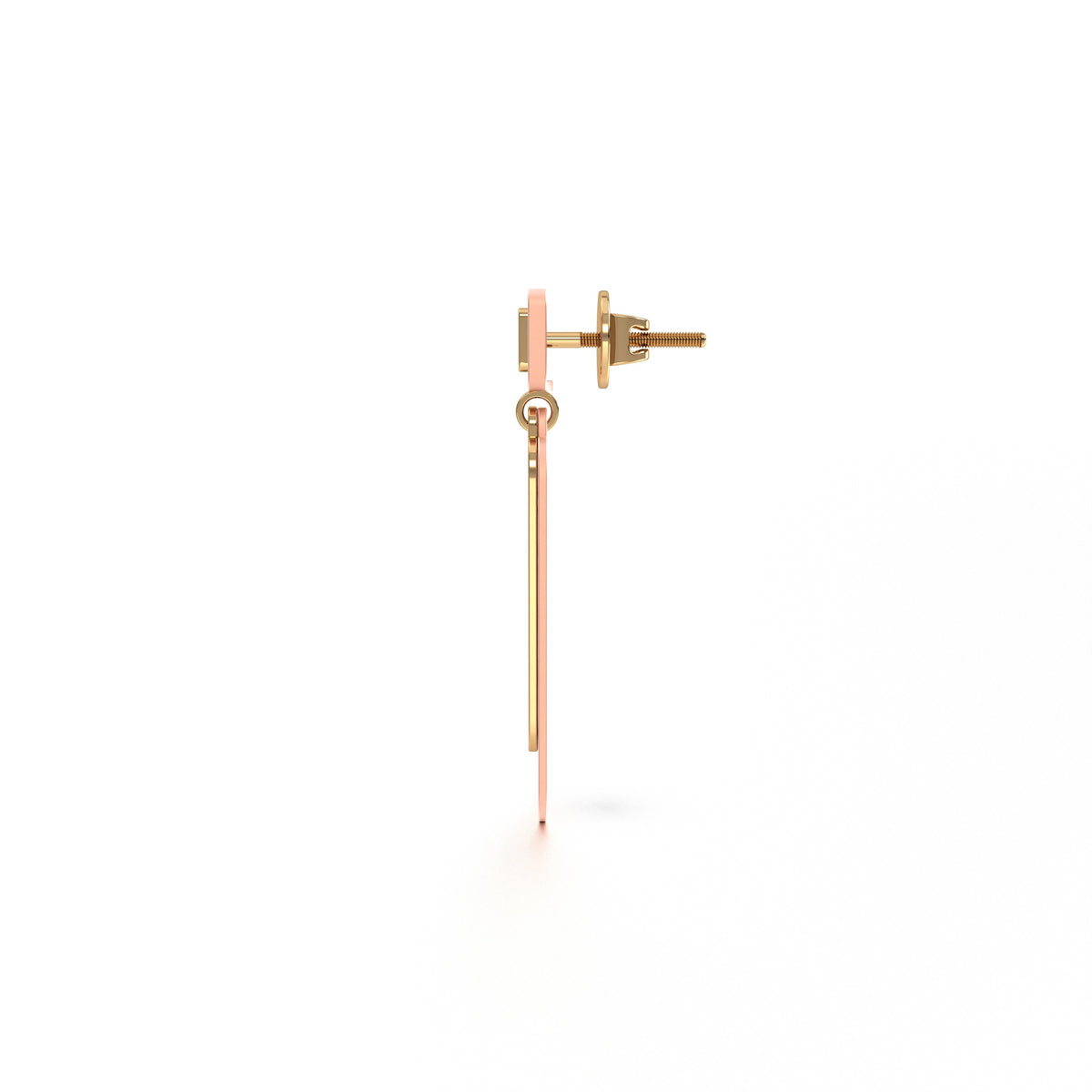 Gulsen - Plain Gold Bar Double Danglers - Small