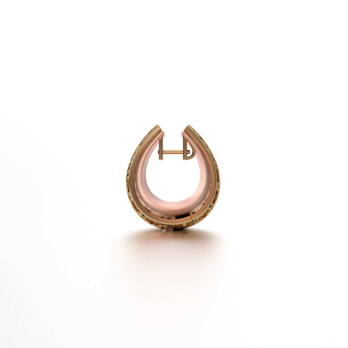 Selina Plain Gold Tapered Hoops - Medium
