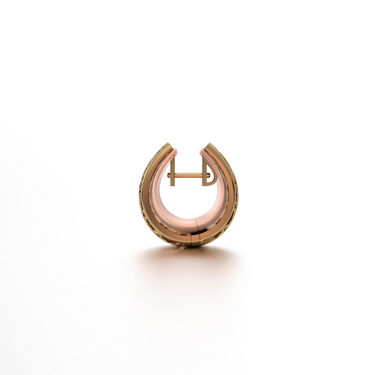 Selina Plain Gold Tapered Hoops - small