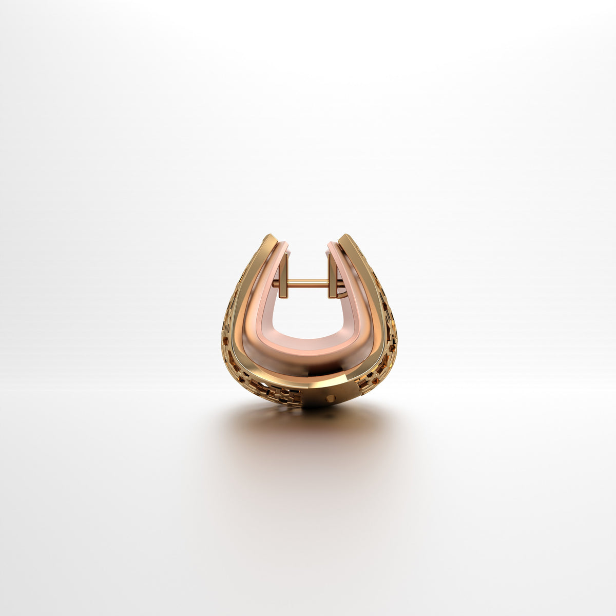Aayshah Plain Gold Clutchbag Hoops - Medium