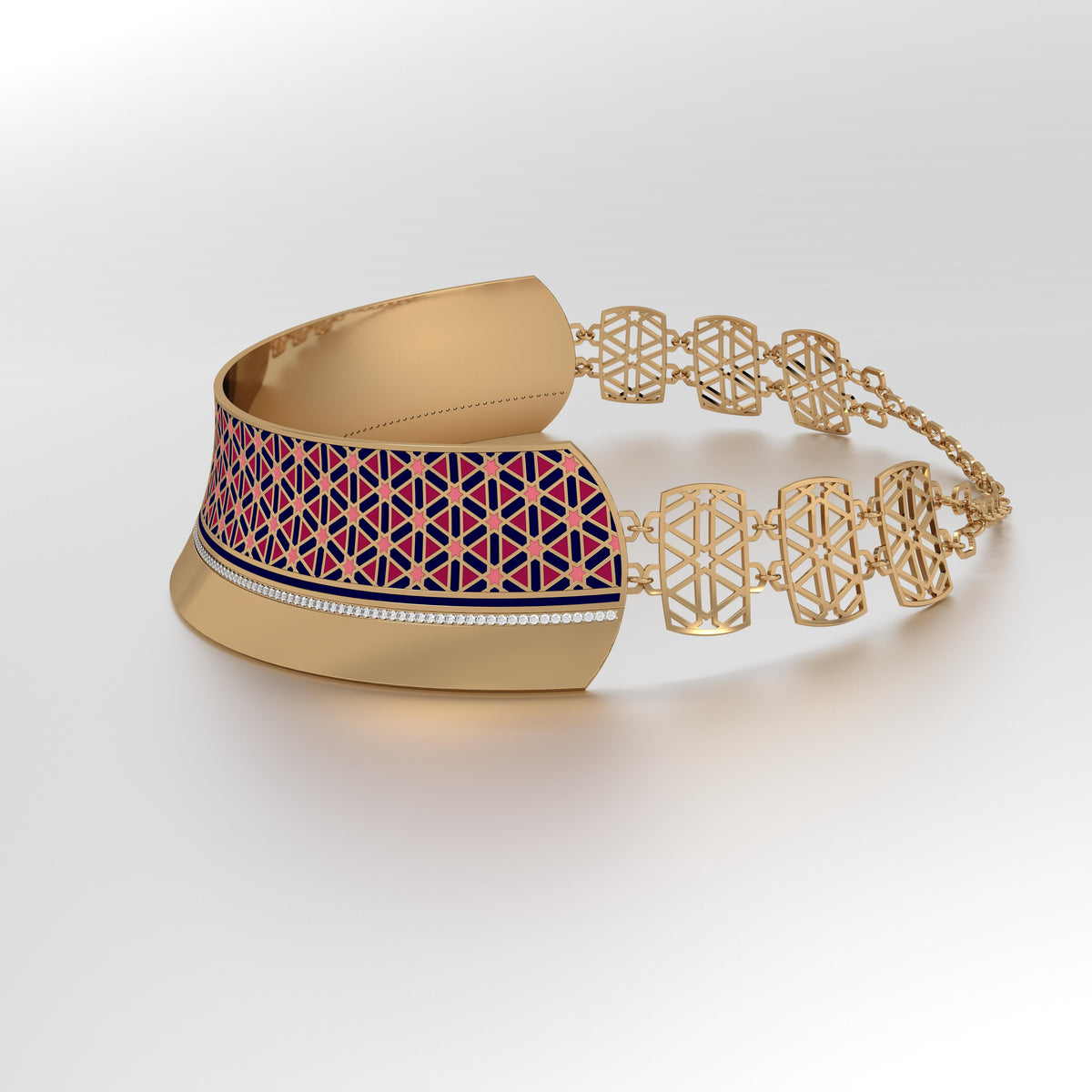 #Pattern & Color_Persian Girih Cardinal Red