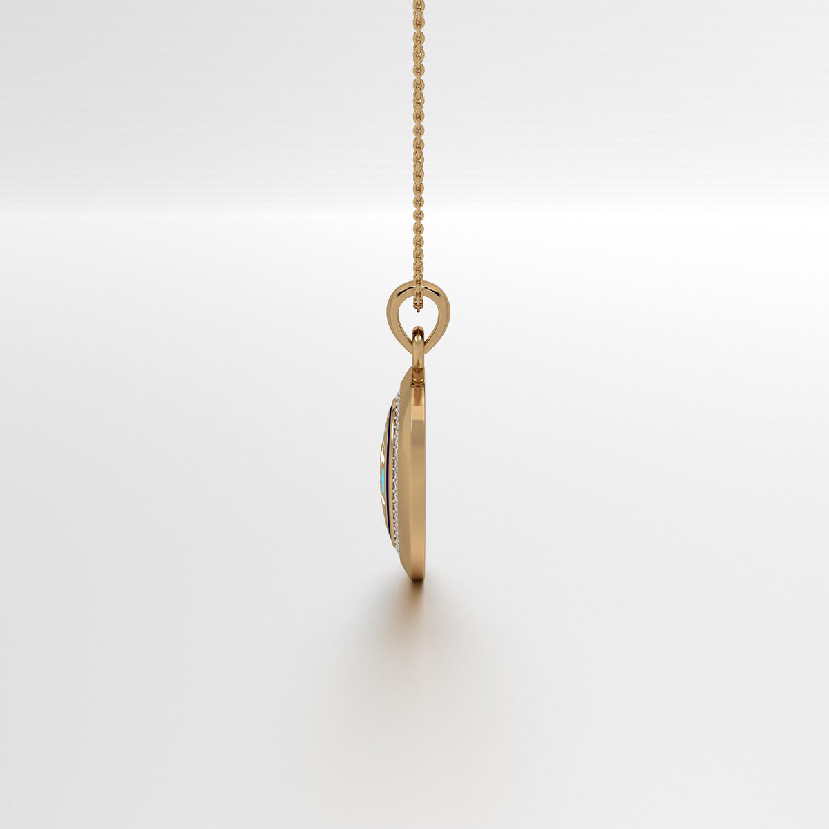 Aynur Oval Pendant with Loop Medium