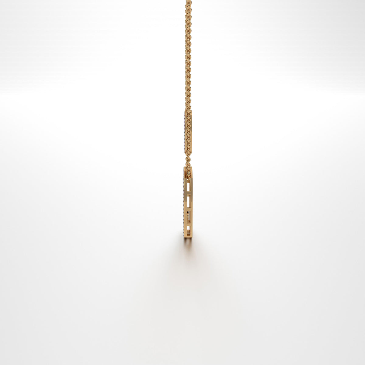 Omaira Double Chain Cushion Pendant Medium