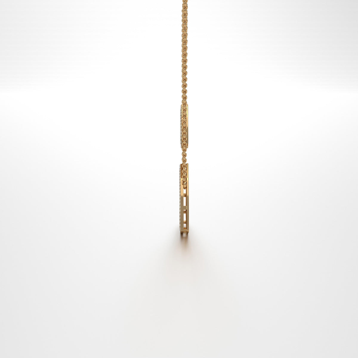 Omaira Double Chain Trillion Pendant Medium