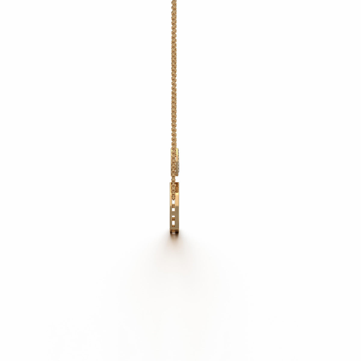Omaira Double Chain Trillion Pendant Small