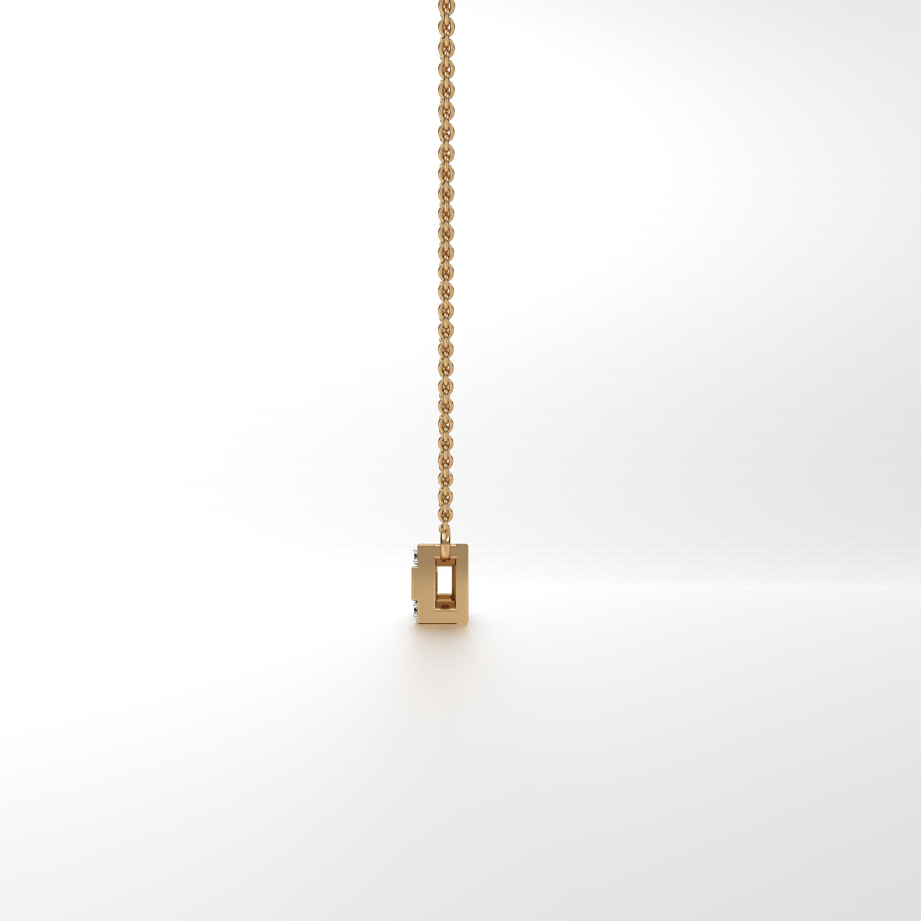Aurm Horizontal Bar - 'With Diamond Lining' - Pendant Medium