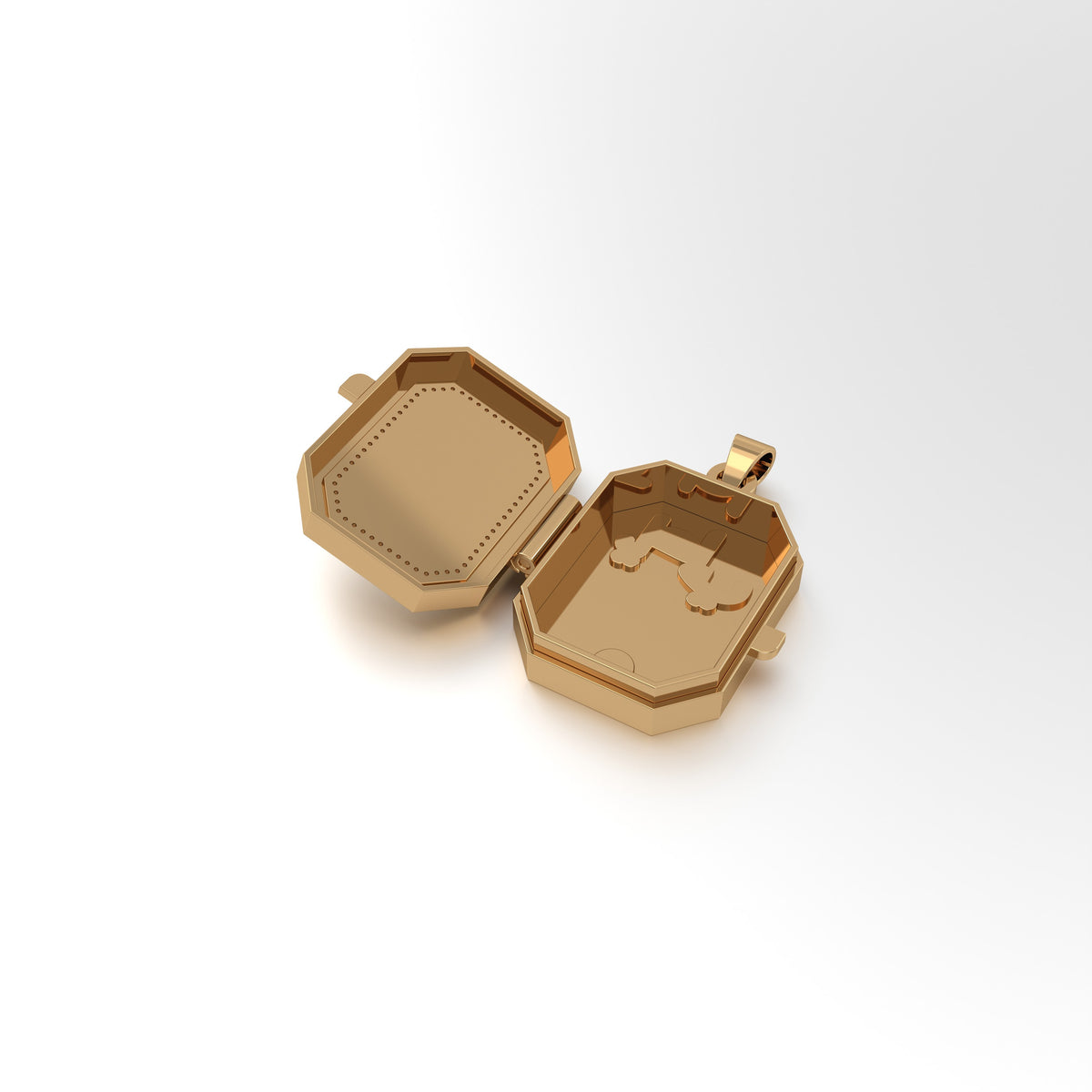 Aayat Emerald Cut Taawiz with Diamond Outline medium