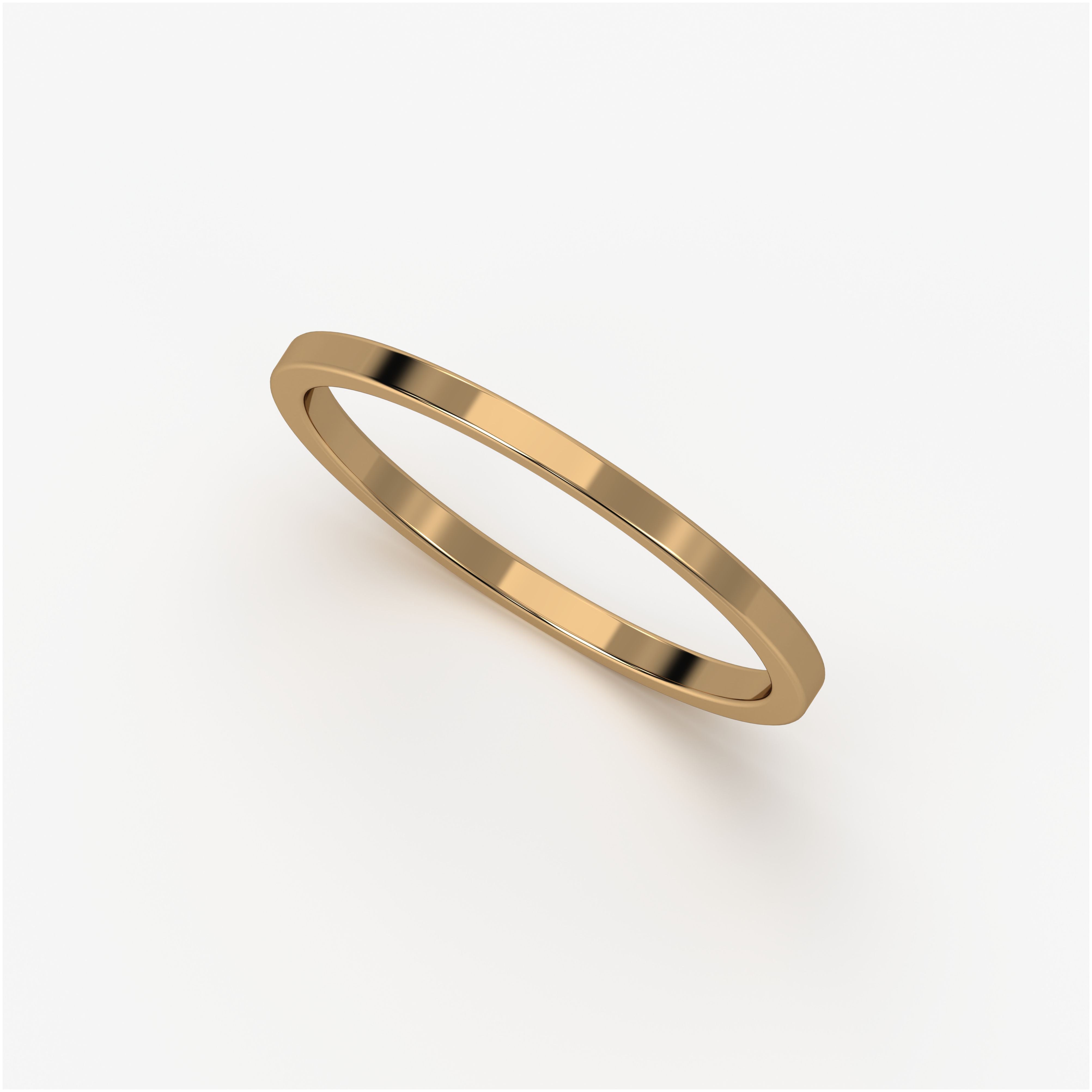 Single Line Plain Gold Ring Medium