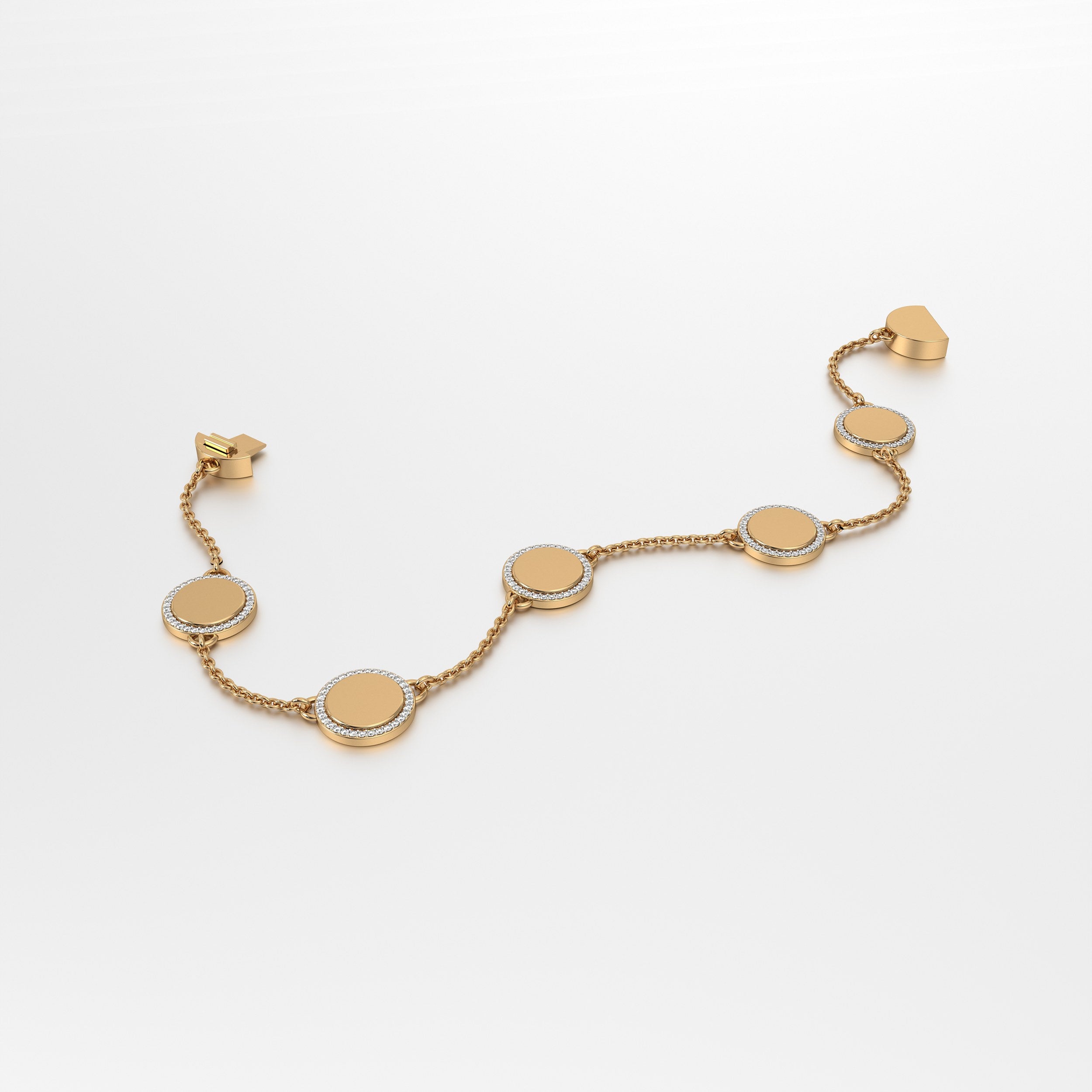 Aurm 4 Disc-  'with a Diamond Lining' - Bracelet Medium