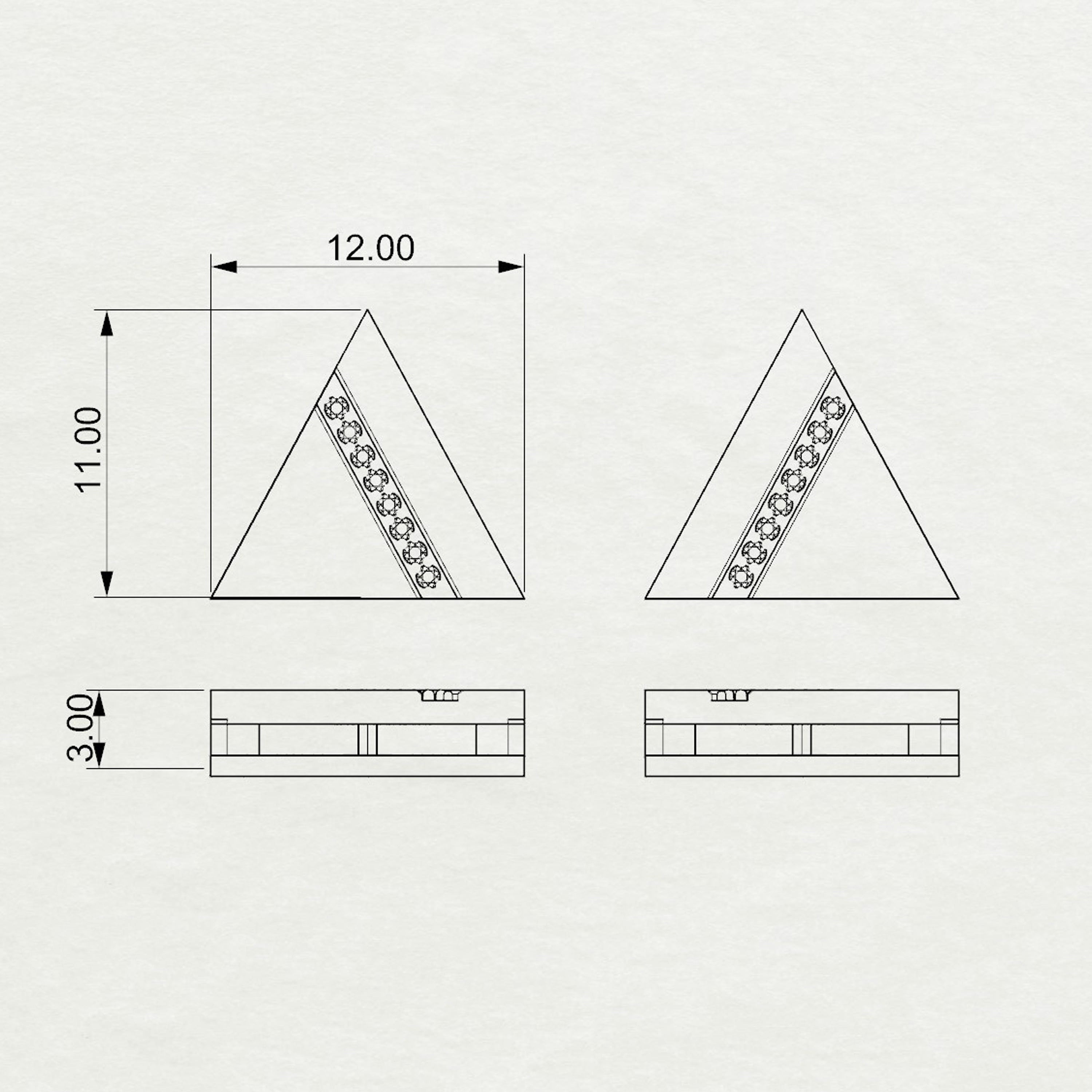 Aurm Triangle - 'Set the bar' - Studs Medium