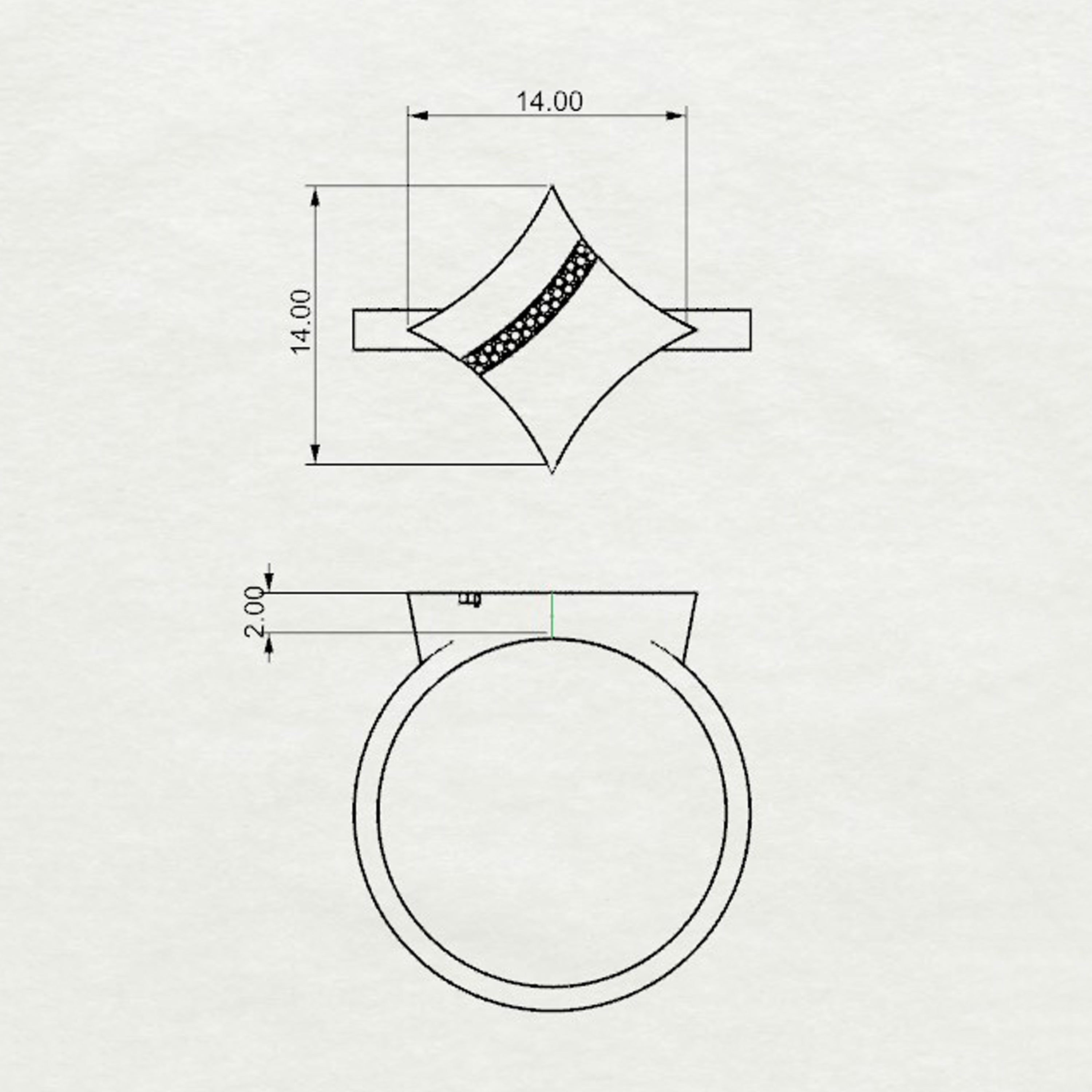 Aurm Kite - 'Set the bar' - Ring Medium