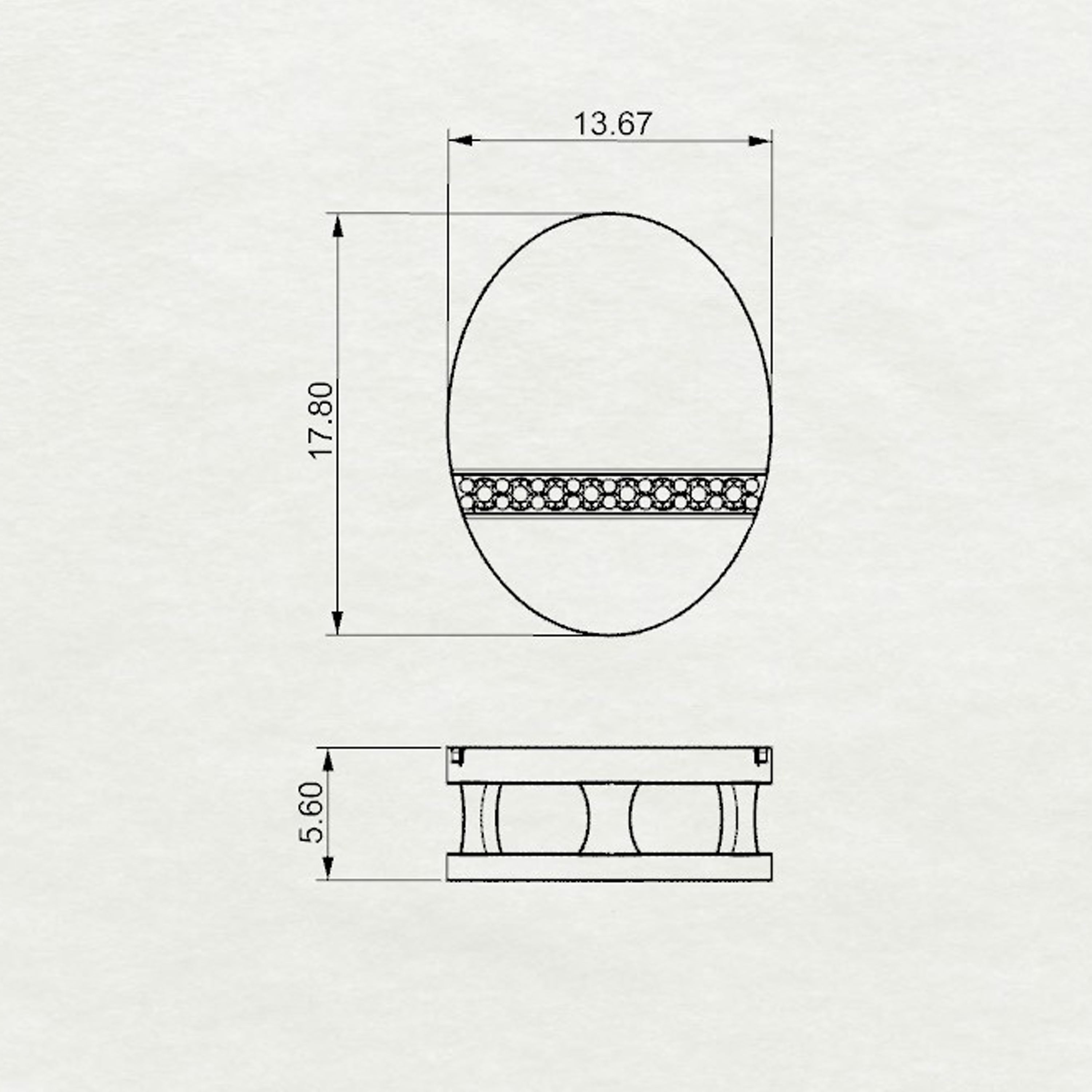 Aurm Oval - 'Set the bar' - Pendant Medium