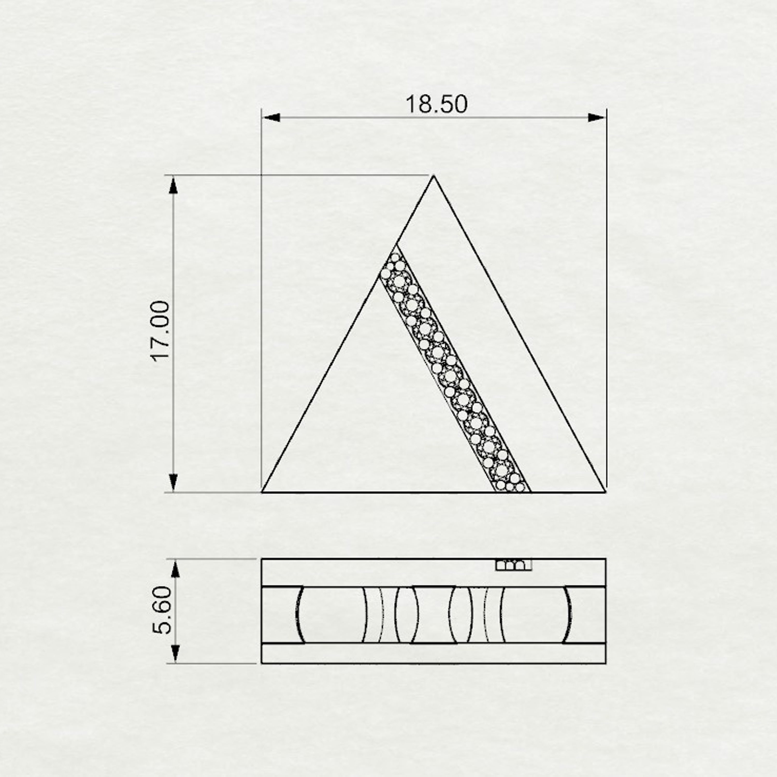 Aurm Triangle - 'Set the bar' - Pendant Medium