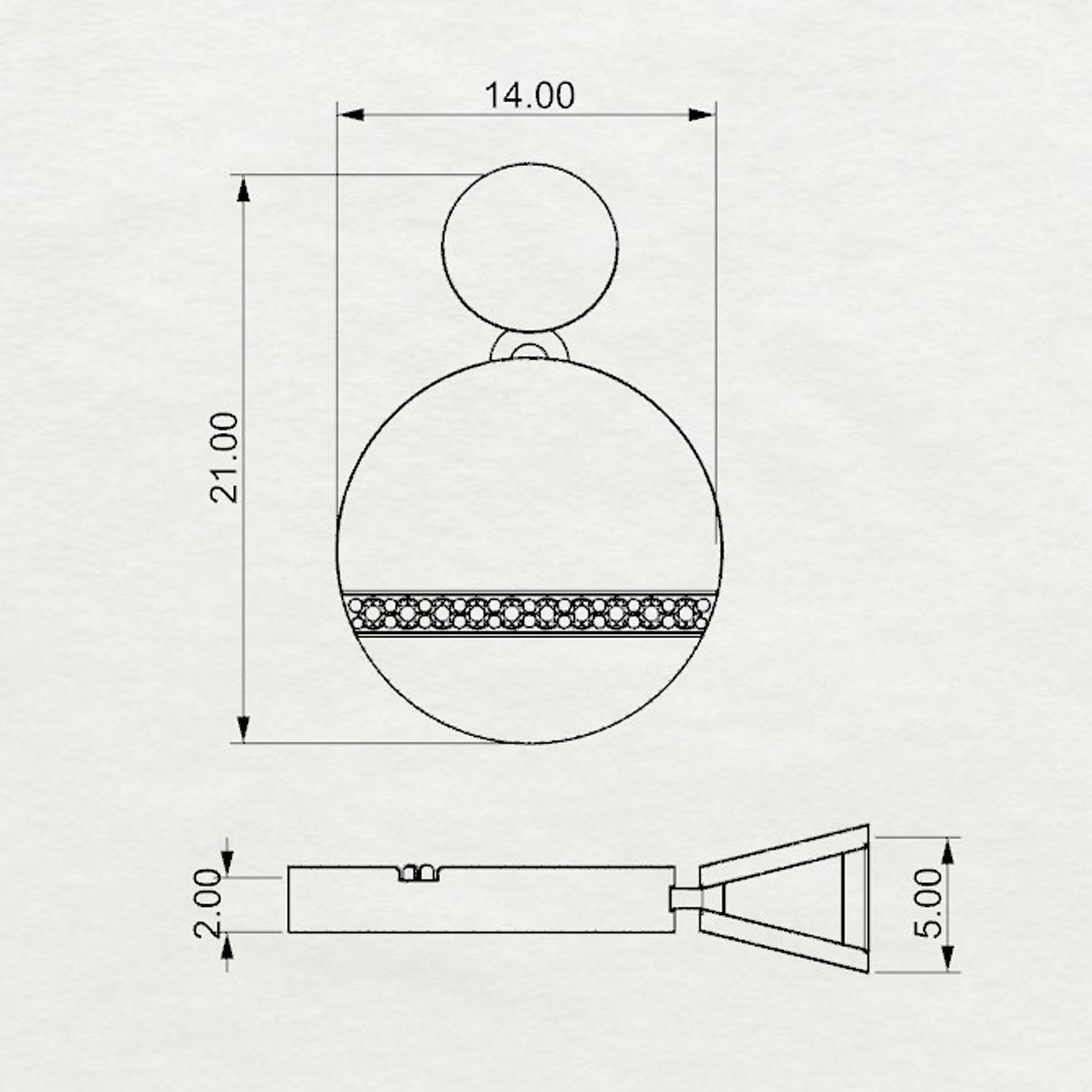 Aurm Circle - 'Set the bar' - Loop Pendant Medium