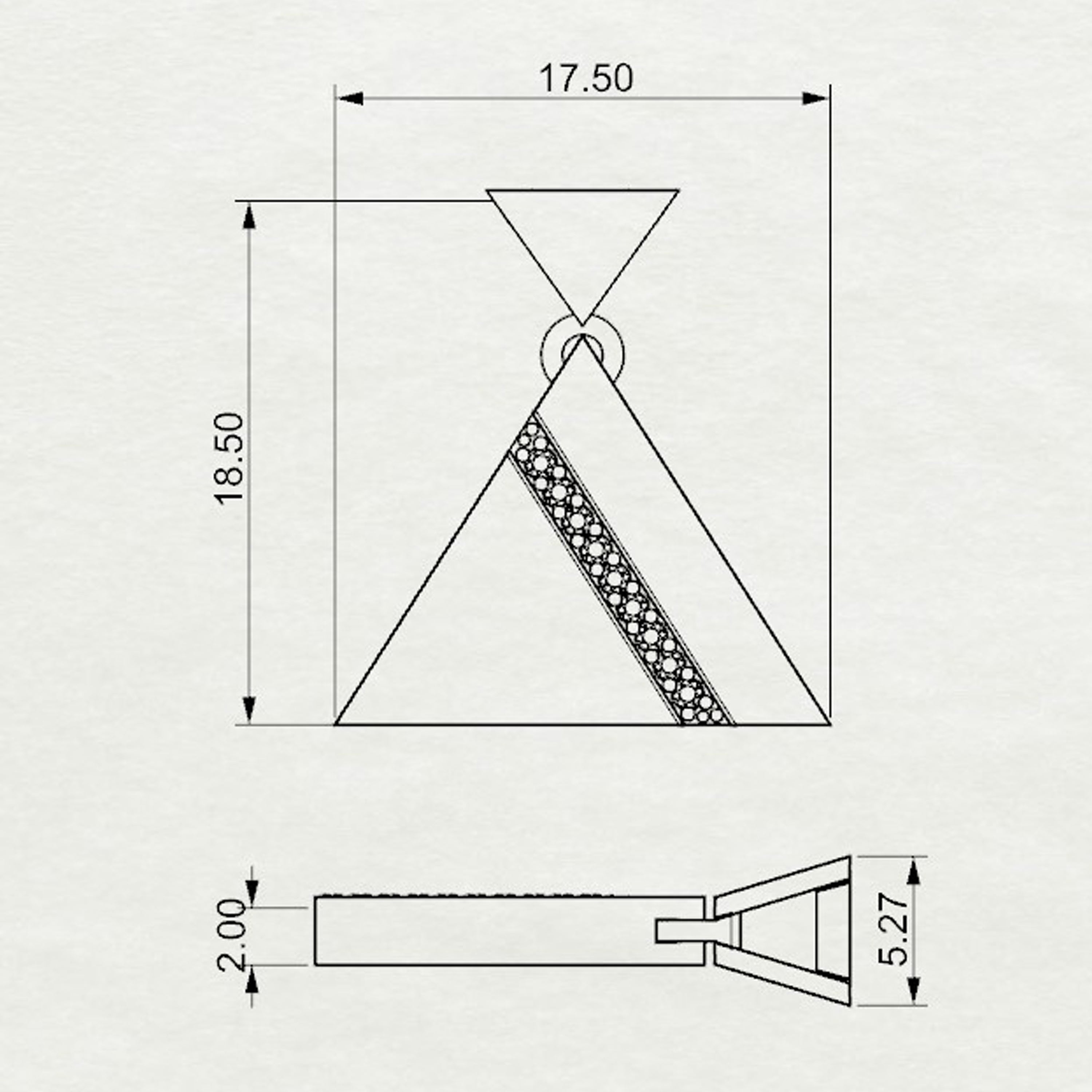 Aurm Triangle - 'Set the bar' - Loop Pendant Medium