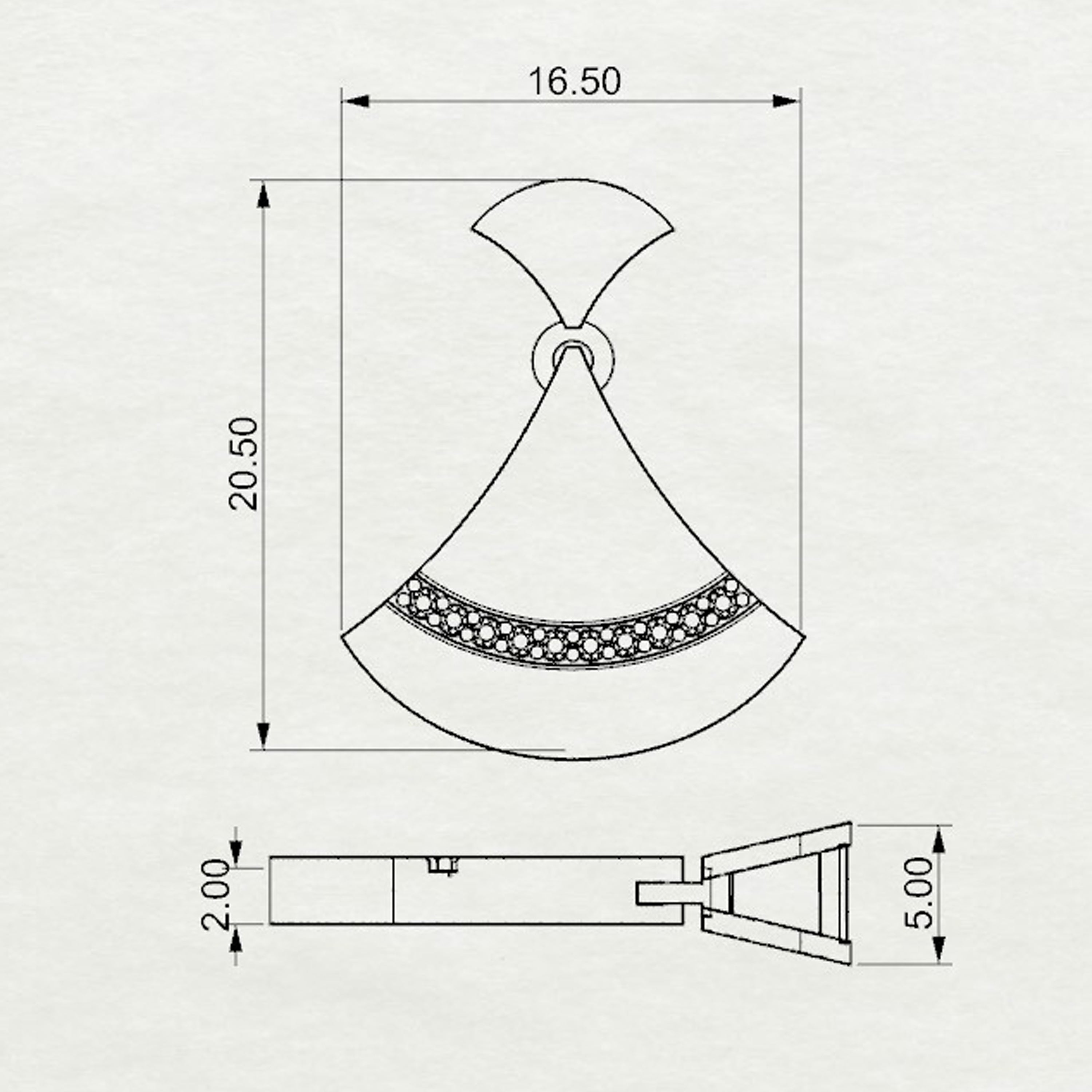 Aurm Pie - 'Set the bar' - Loop Pendant Medium