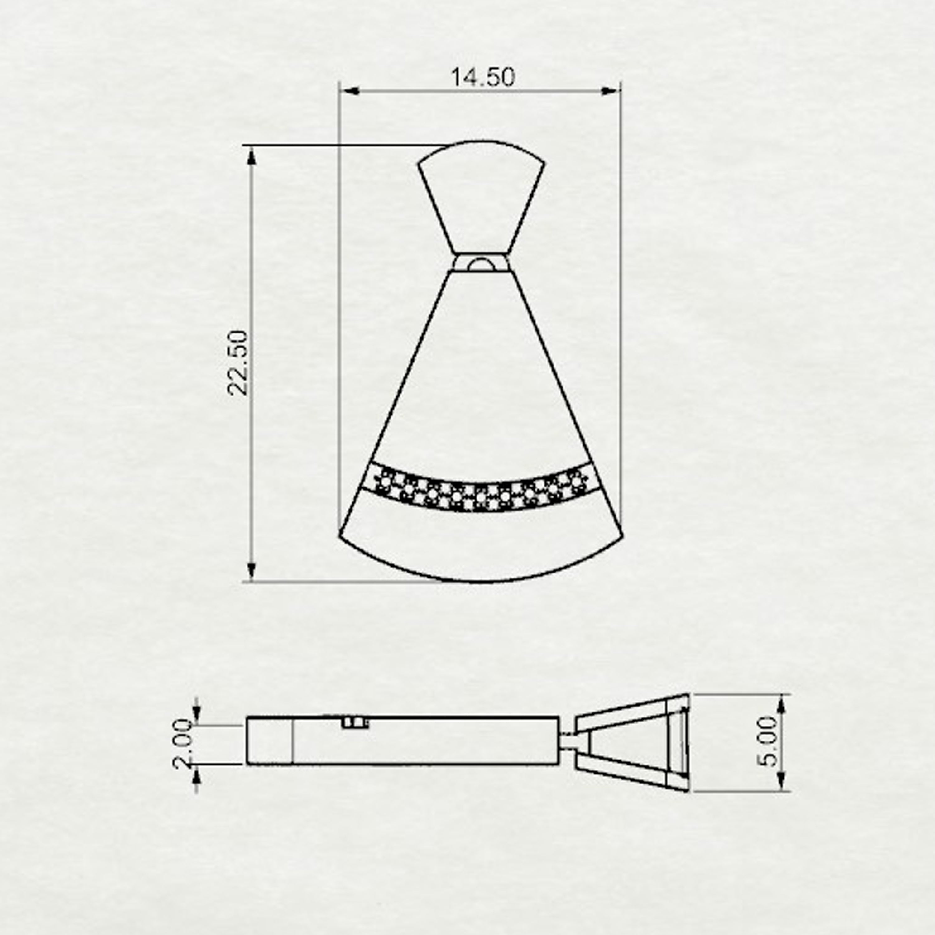 Aurm Trapez - 'Set the bar' - Loop Pendant Medium