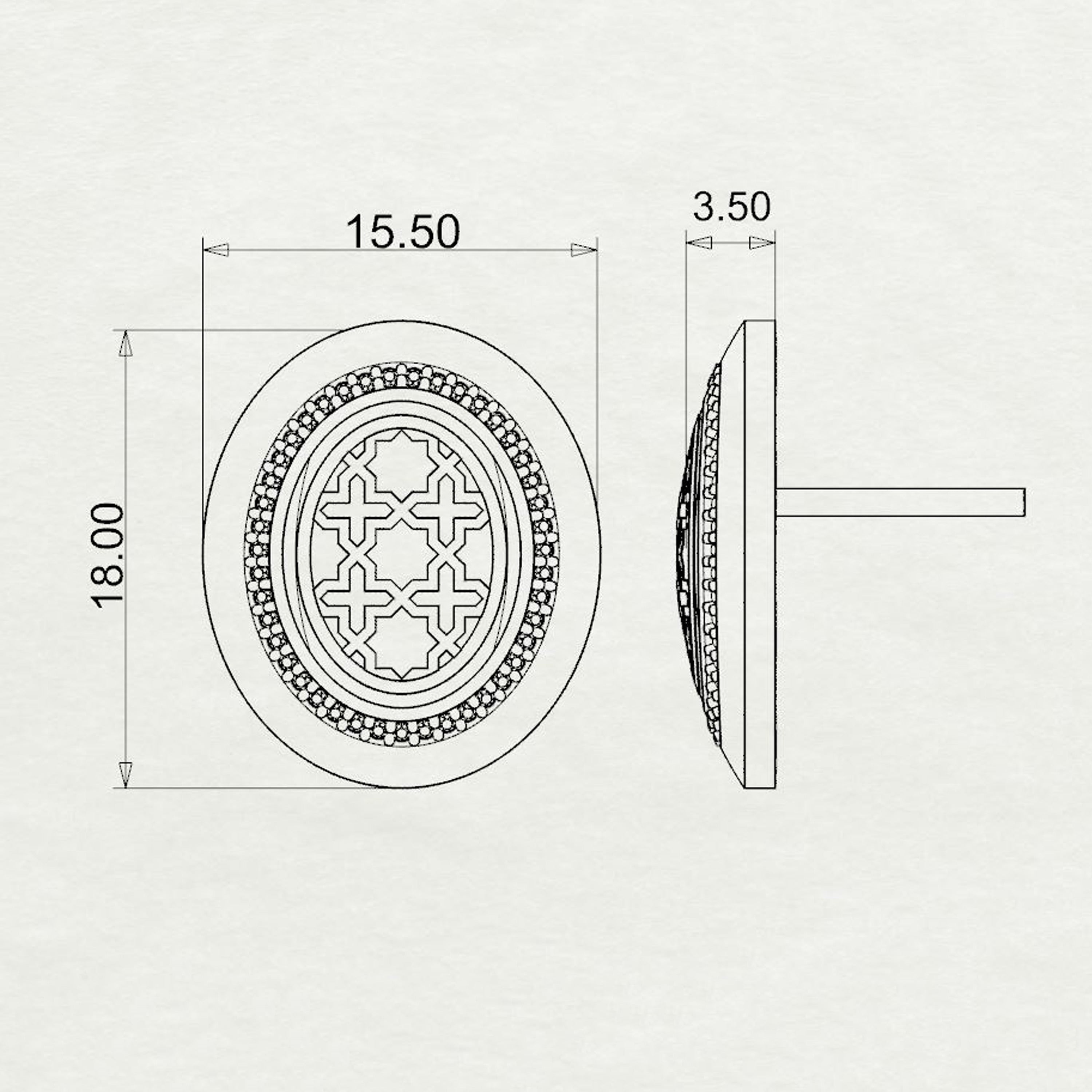 Aynur Oval Studs Medium