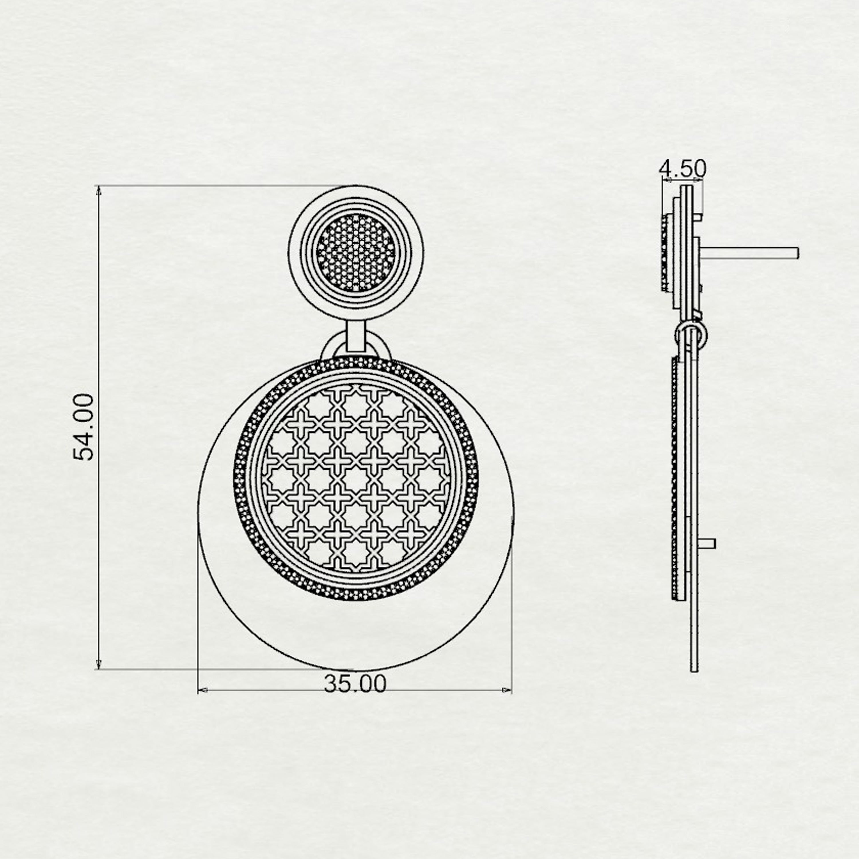 Gulsen Round Double Danglers Medium