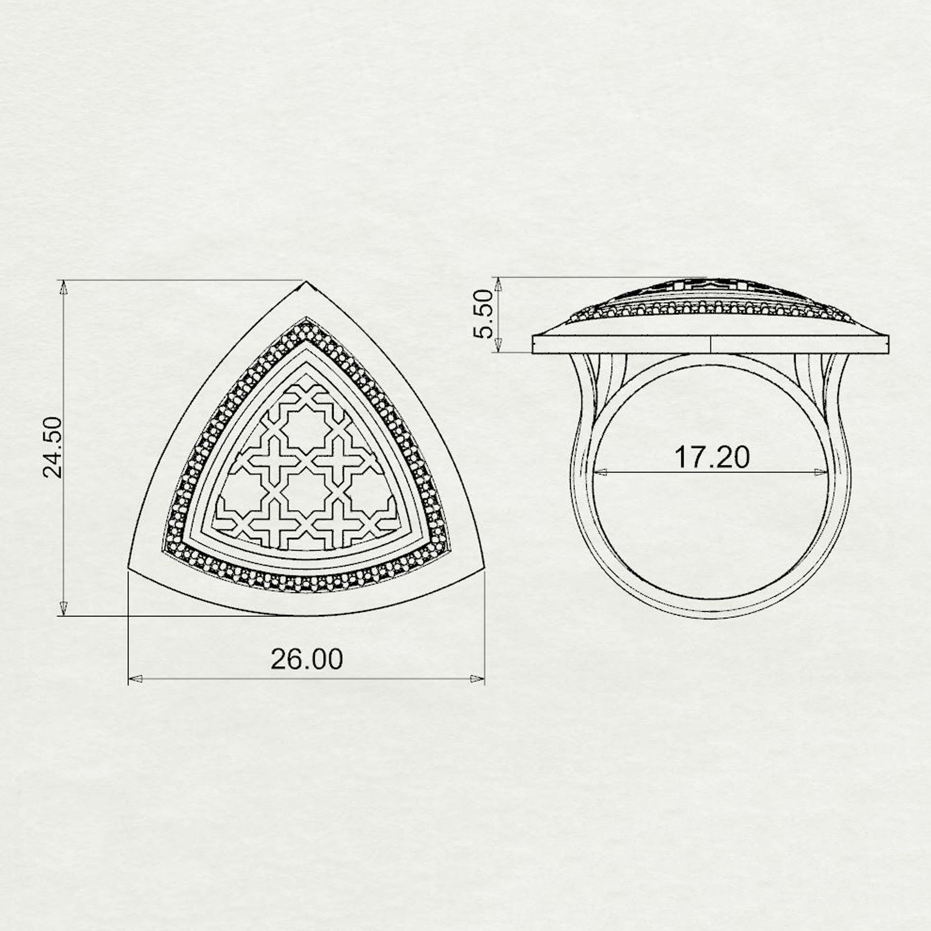 Aynur Trillion Signet Ring Large