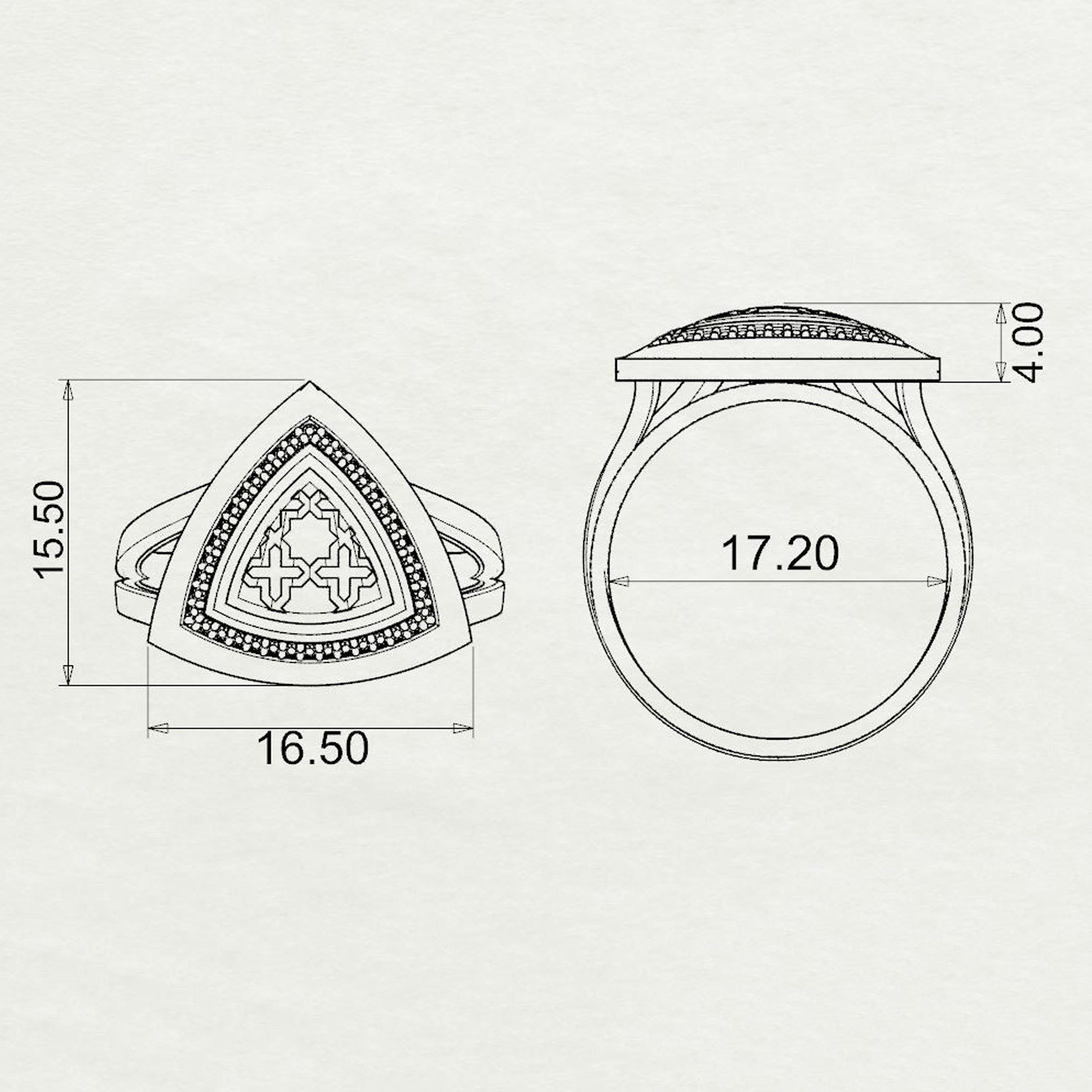 Aynur Trillion Signet Ring Small