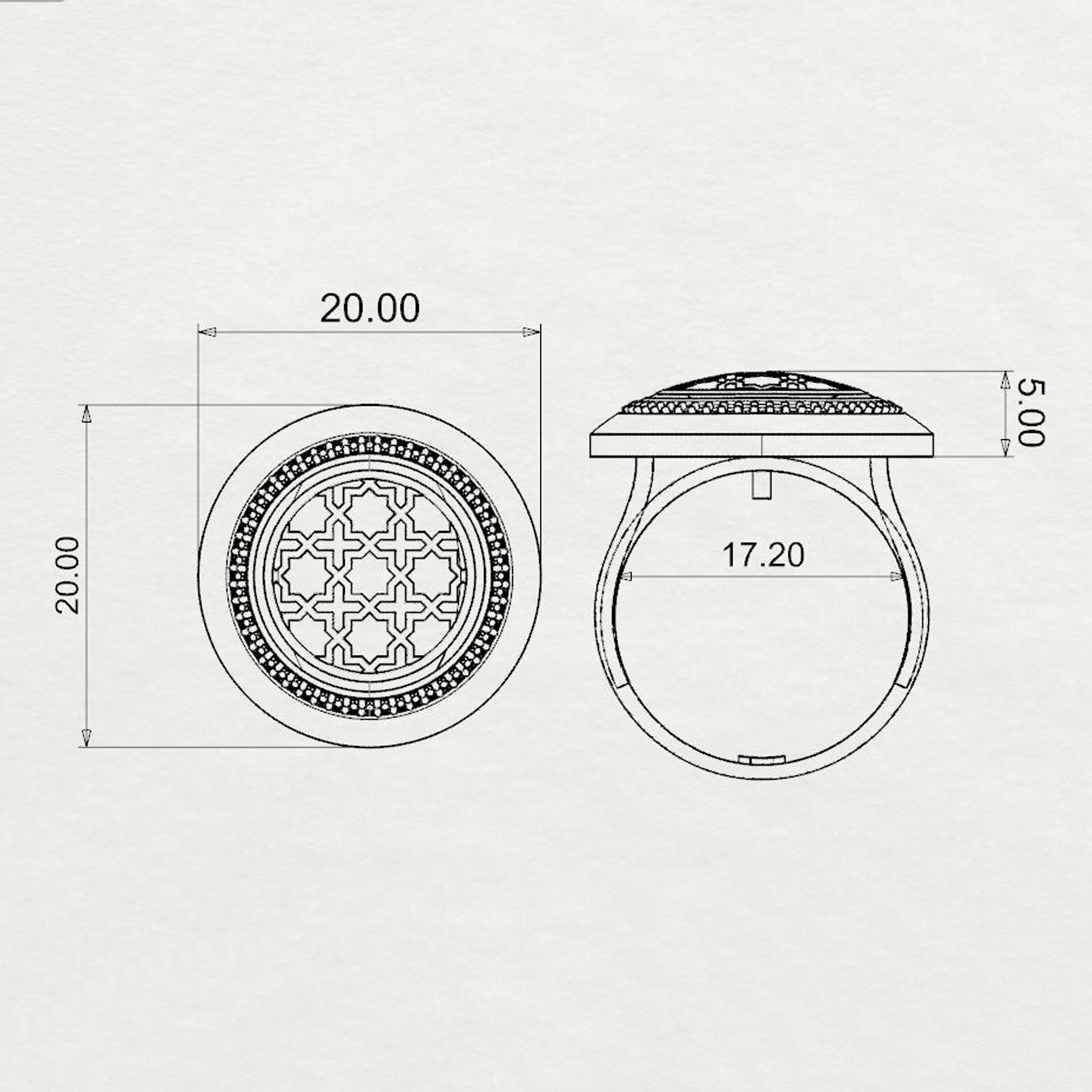 Aynur Round Signet Ring Medium