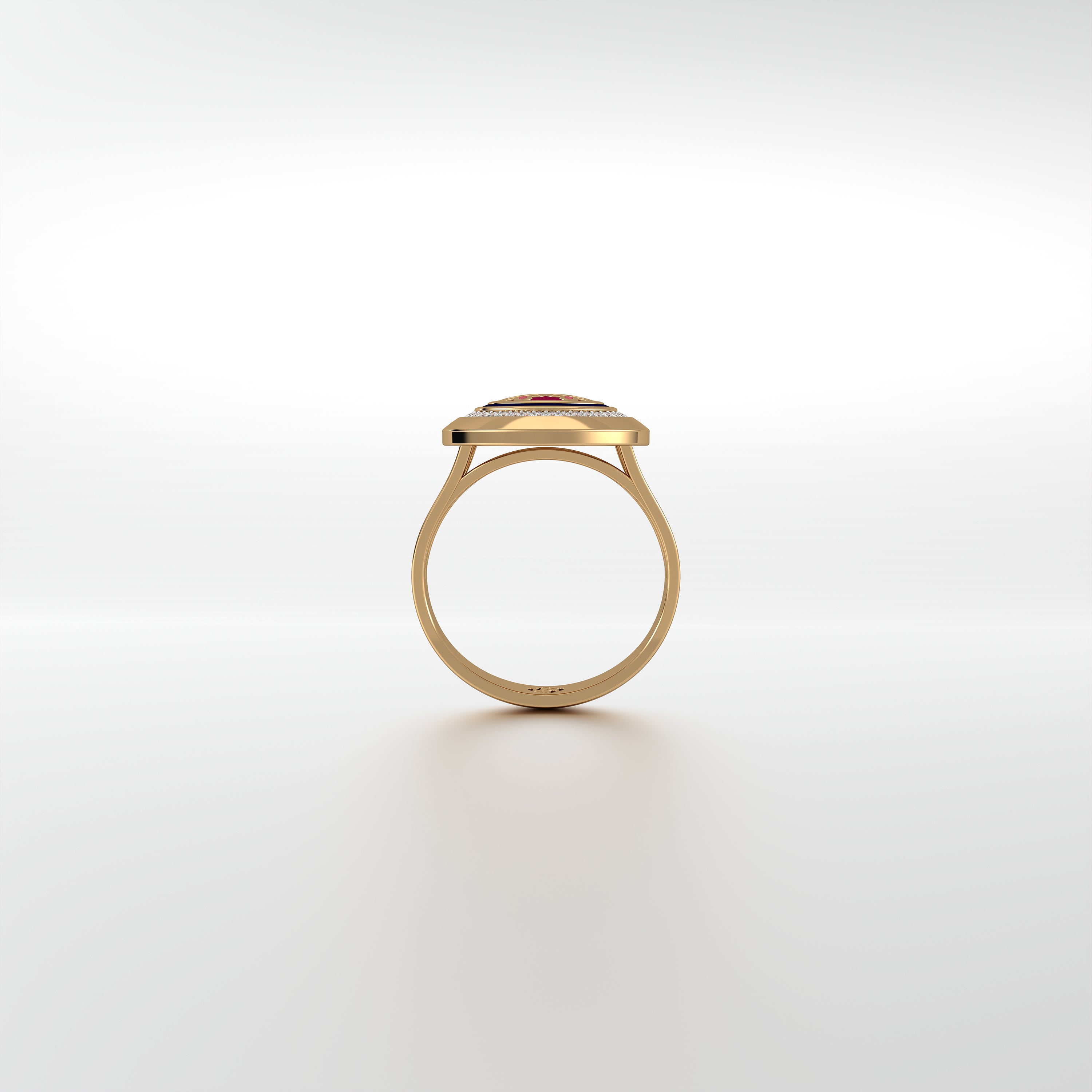 Aynur Round Signet Ring Small