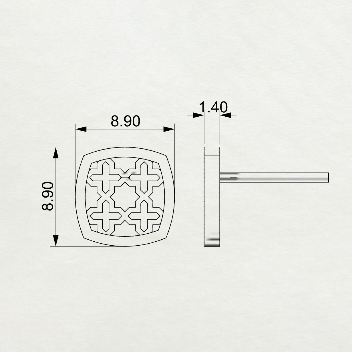 Abeer Cushion Filigree Coin Earring