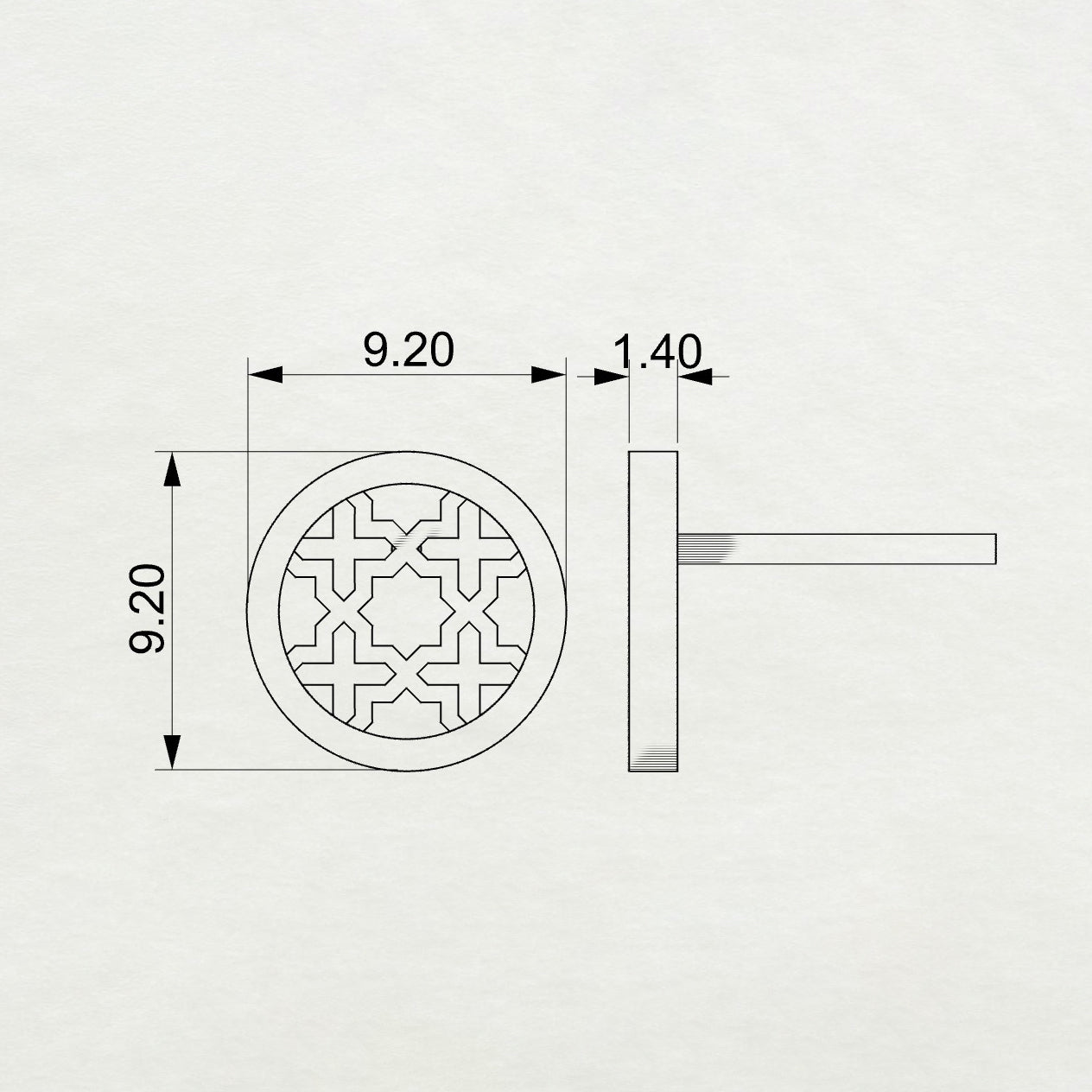 Abeer Round Filigree Coin Earring