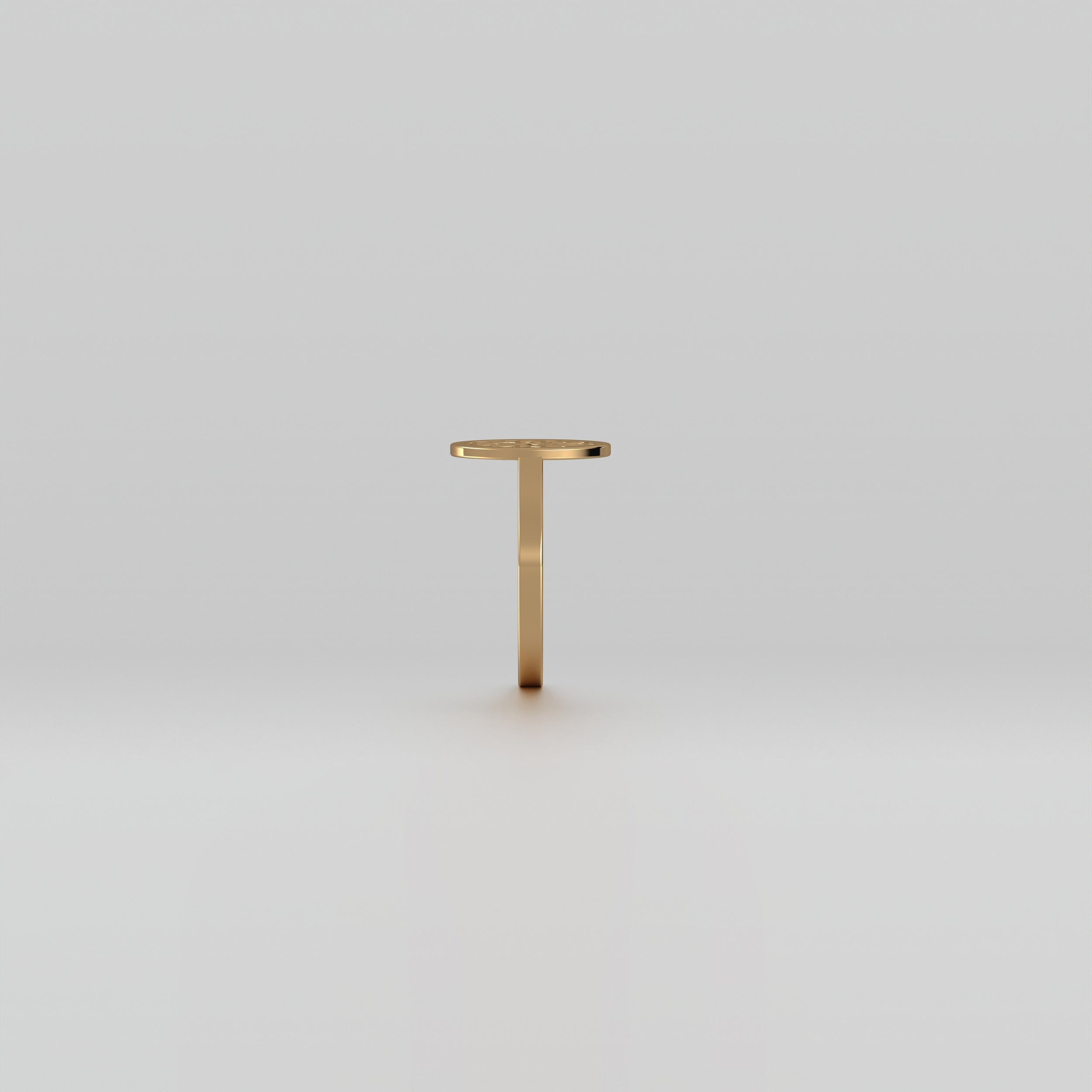 Abeer Round Filigree Coin Signet Ring