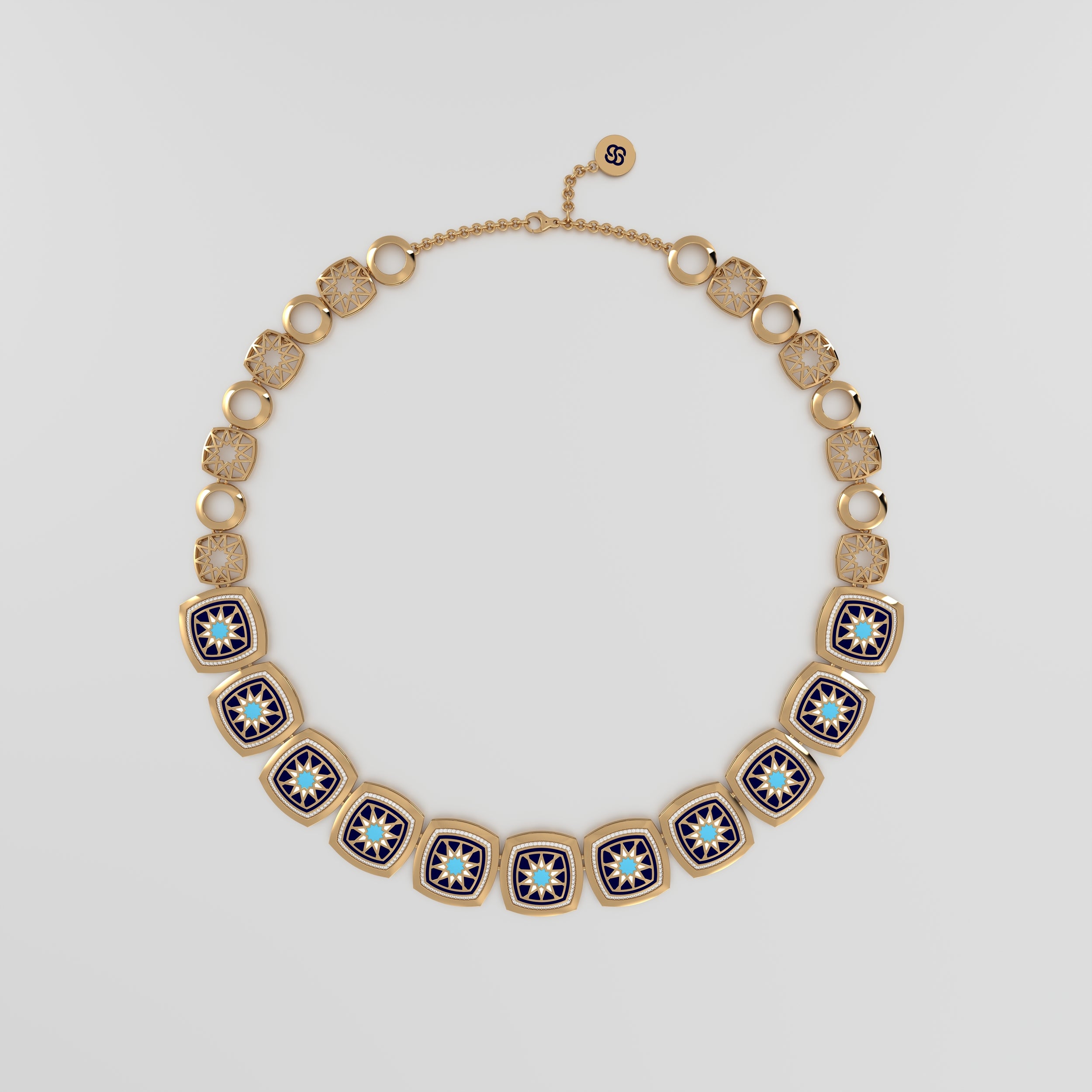 #Pattern & Color_Arabesque Rosette Skyblue
