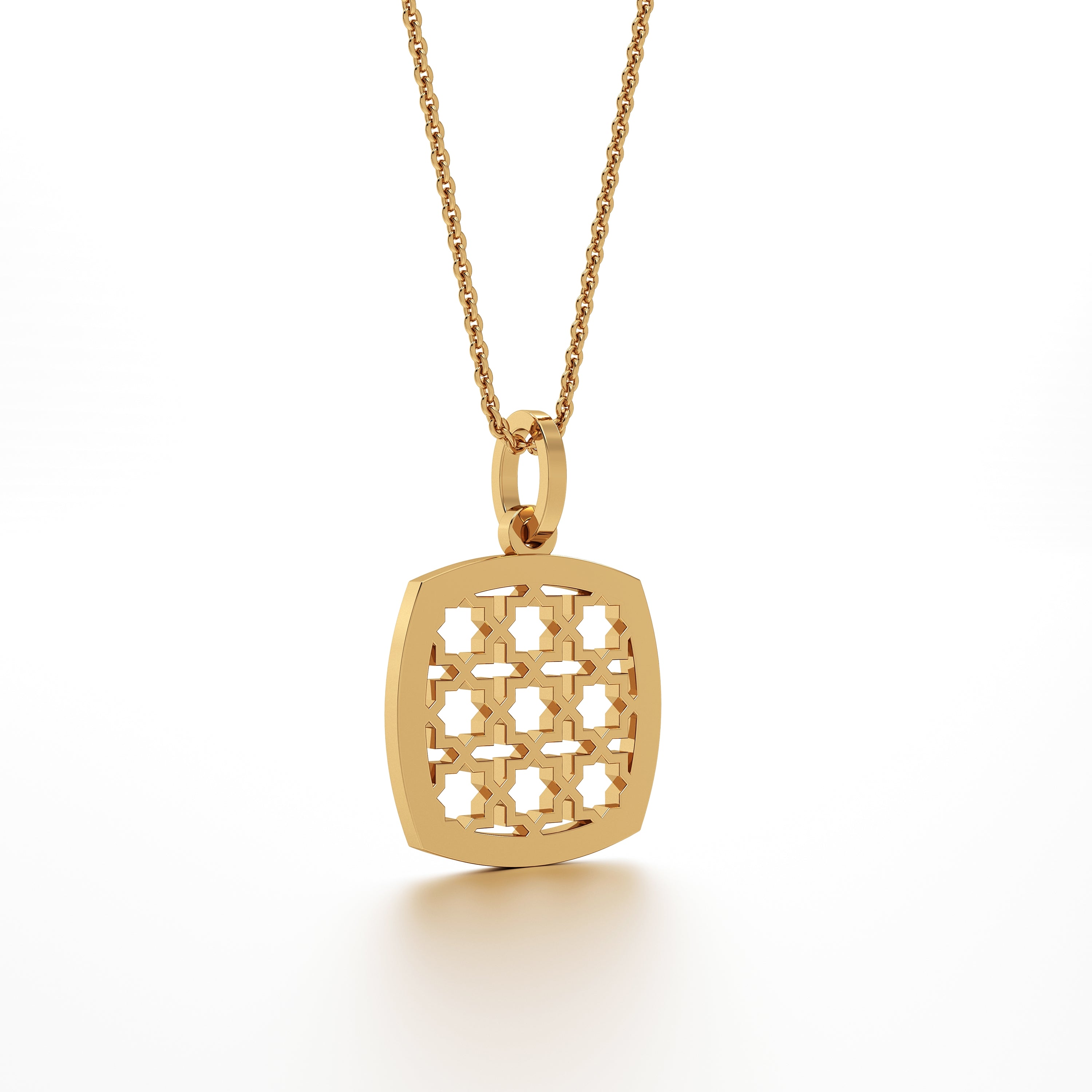 Abeer Cushion Filigree Coin Pendant