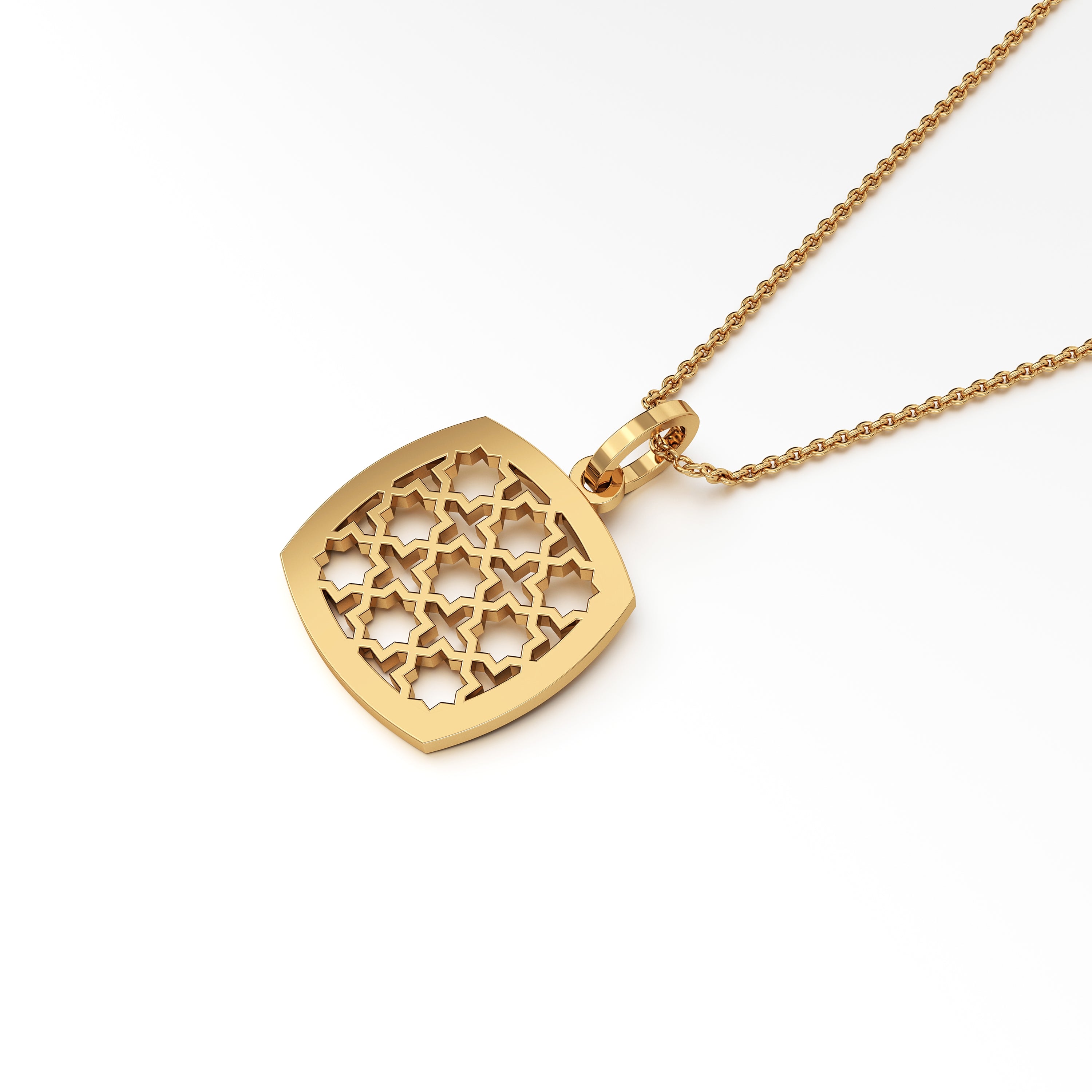 Abeer Cushion Filigree Coin Pendant