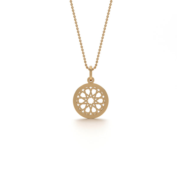 Abeer Round Filigree Coin Pendant