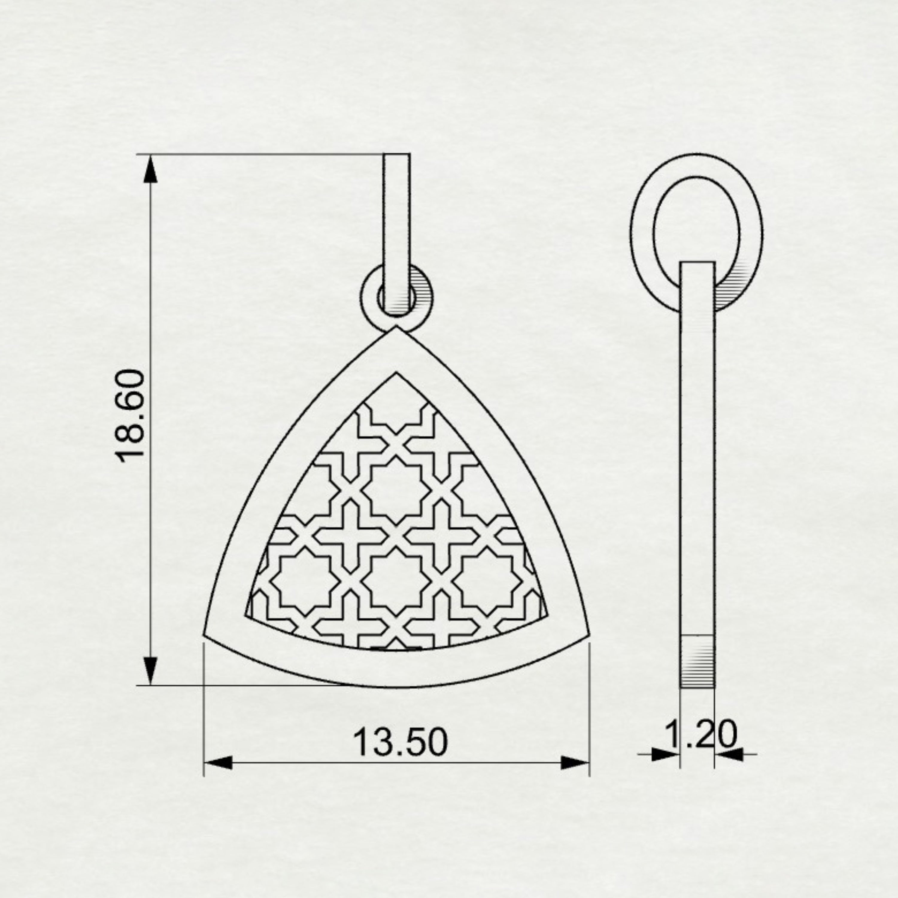 Abeer Trillion Filigree Coin Pendant