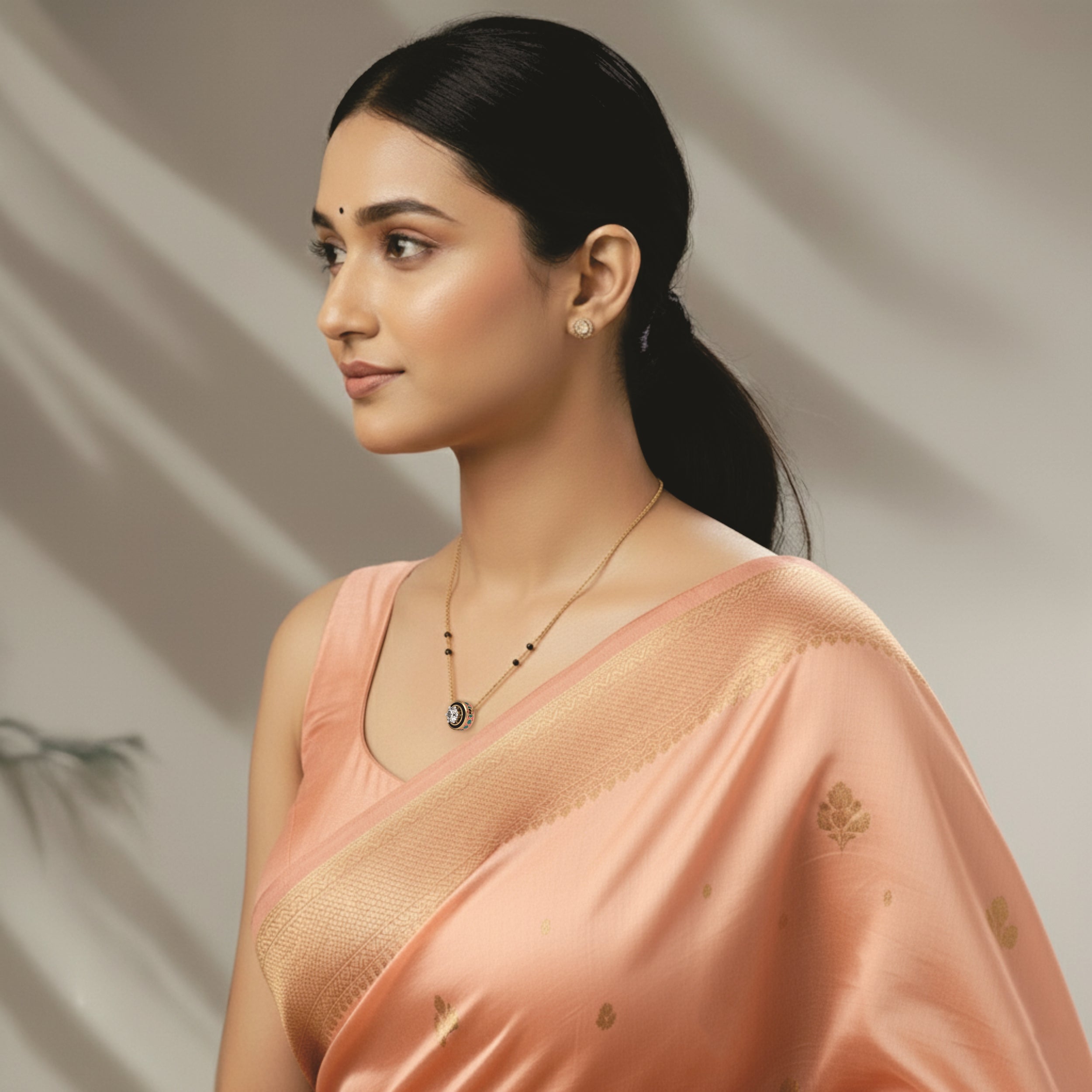Aaliyah Divine Solitaire Mangalsutra Large